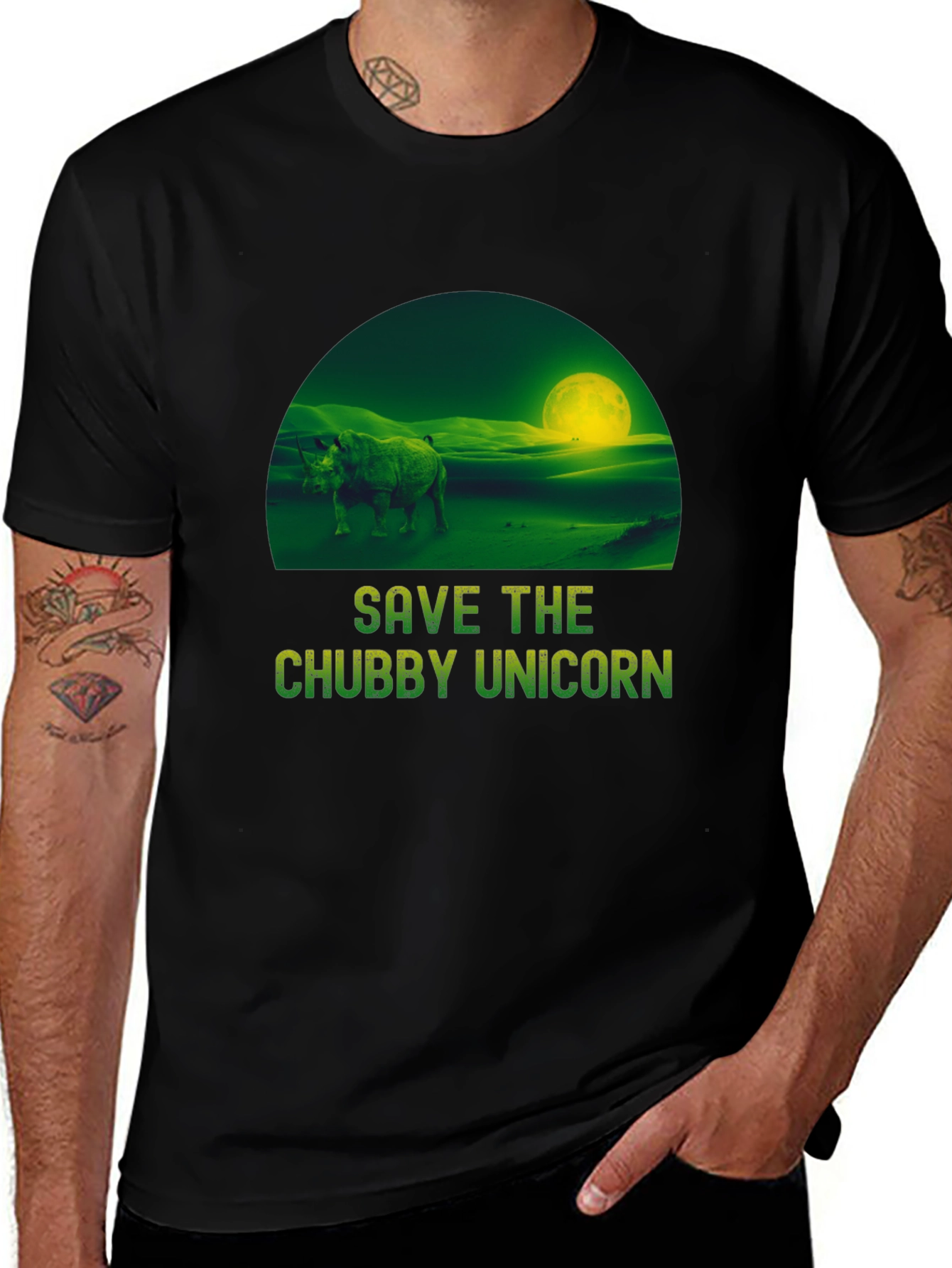 Variant 23 of Save the Chubby Unicorn Graphic T-Shirt