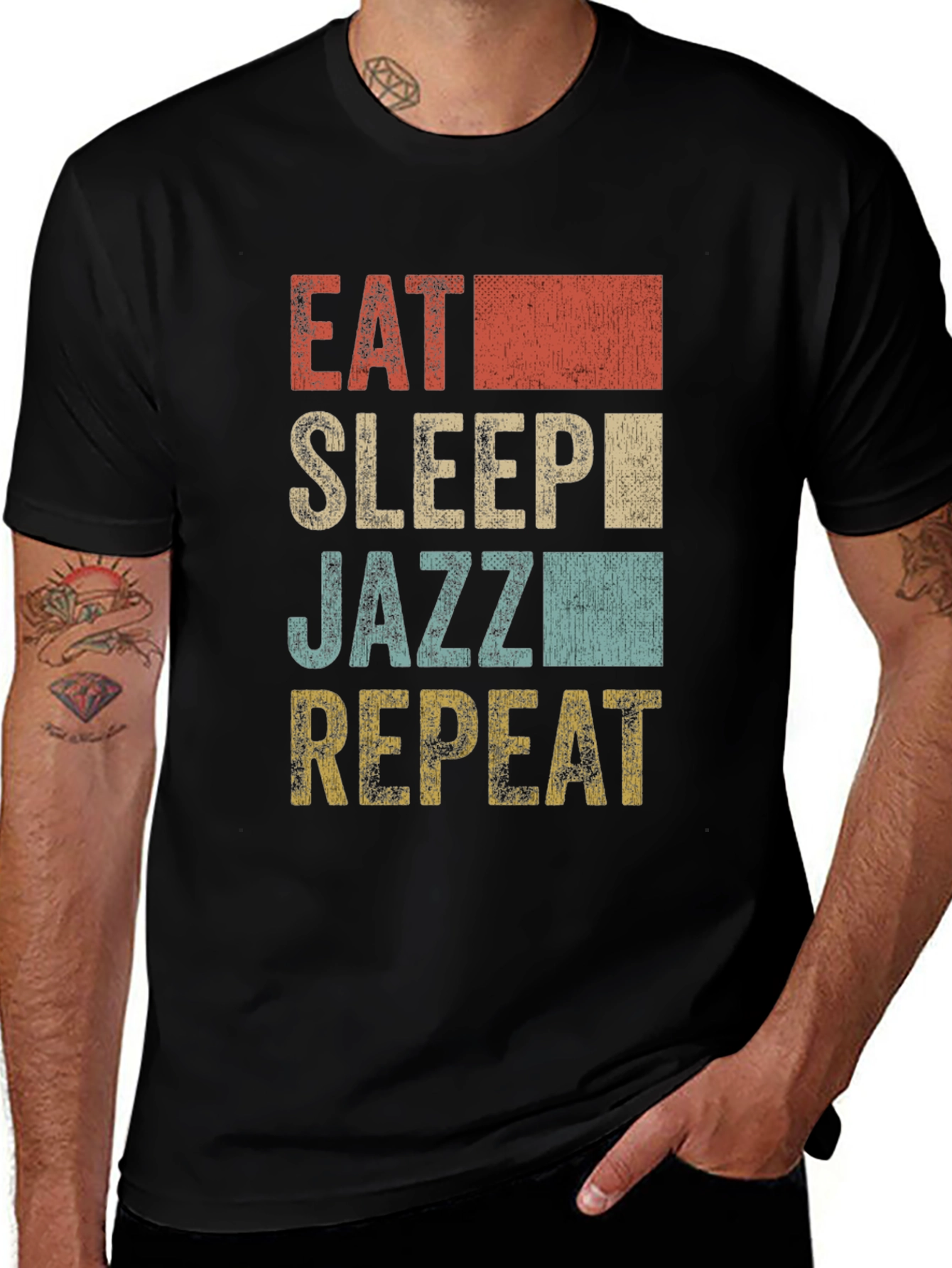 Variant 11 of Eat Sleep Jazz Repeat T-Shirt