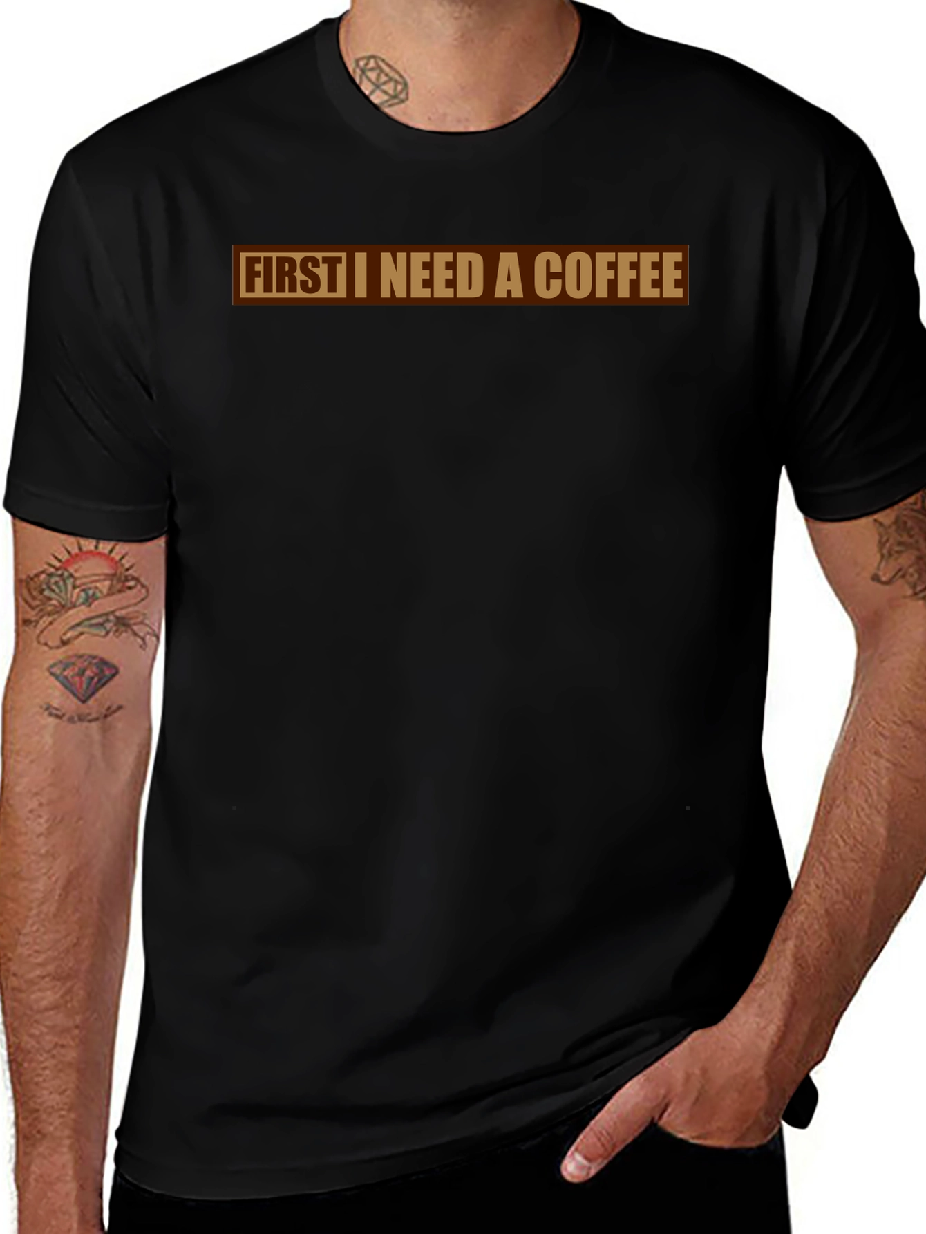 Variant 23 of First I Need A Coffee Graphic Tee