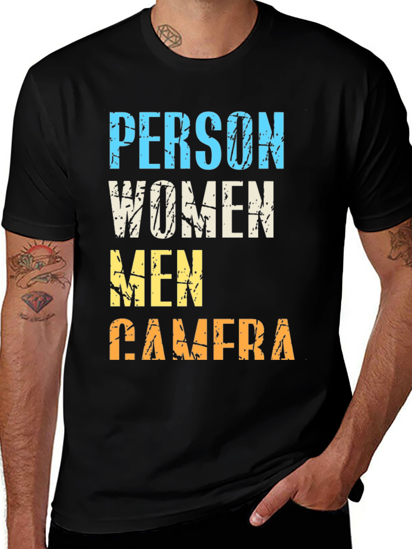 Variant 18 of Person Woman Men Camera T-Shirt