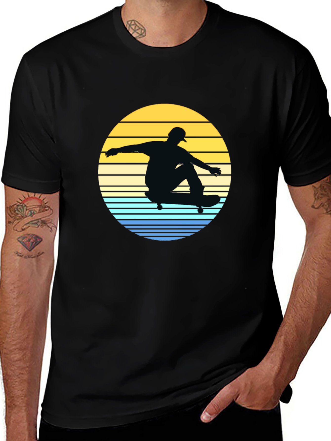 Variant 7 of Skateboard Sunset Graphic Tee