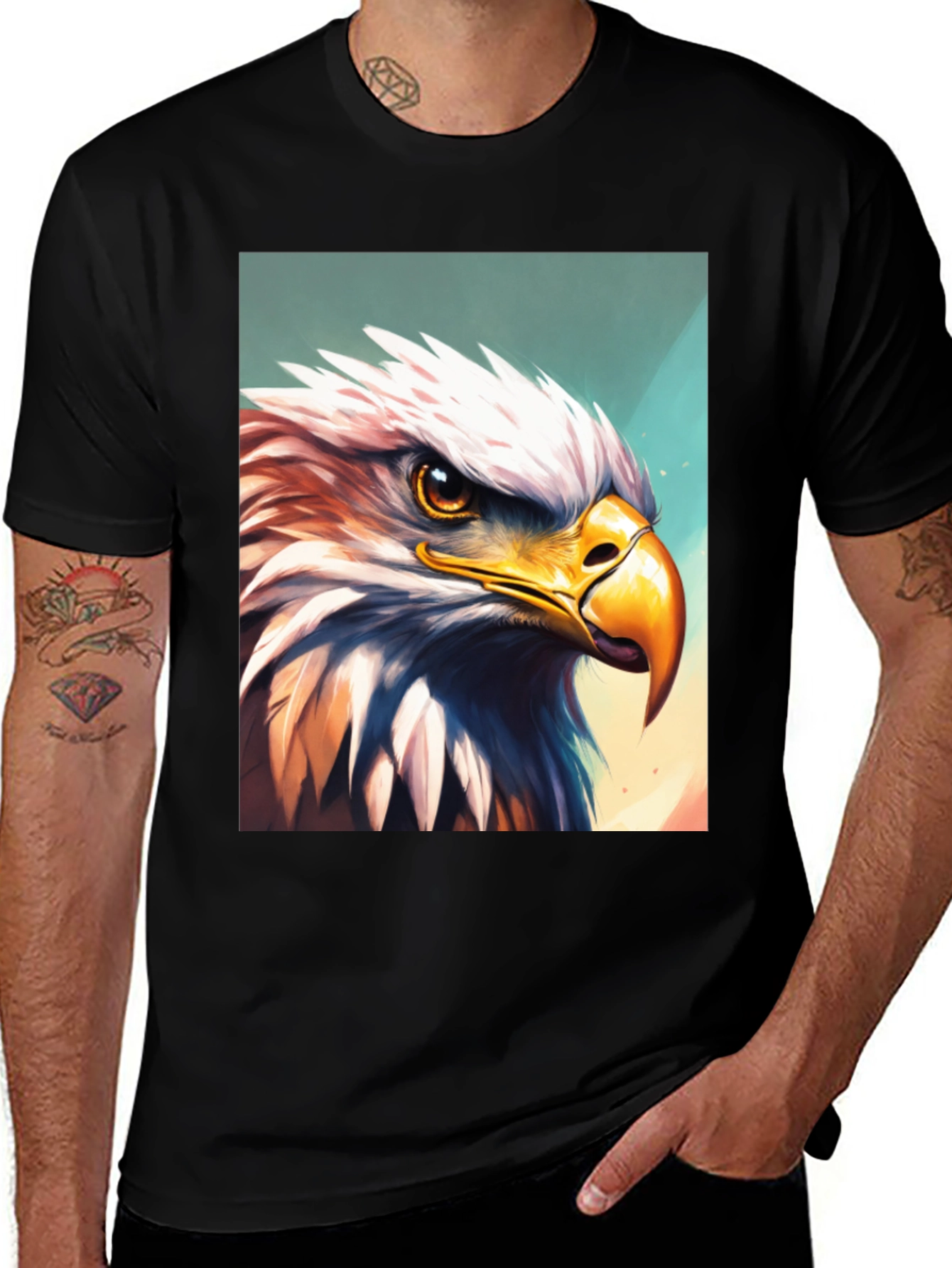 Variant 18 of Eagle Graphic Tee - Patriotic Bird Print