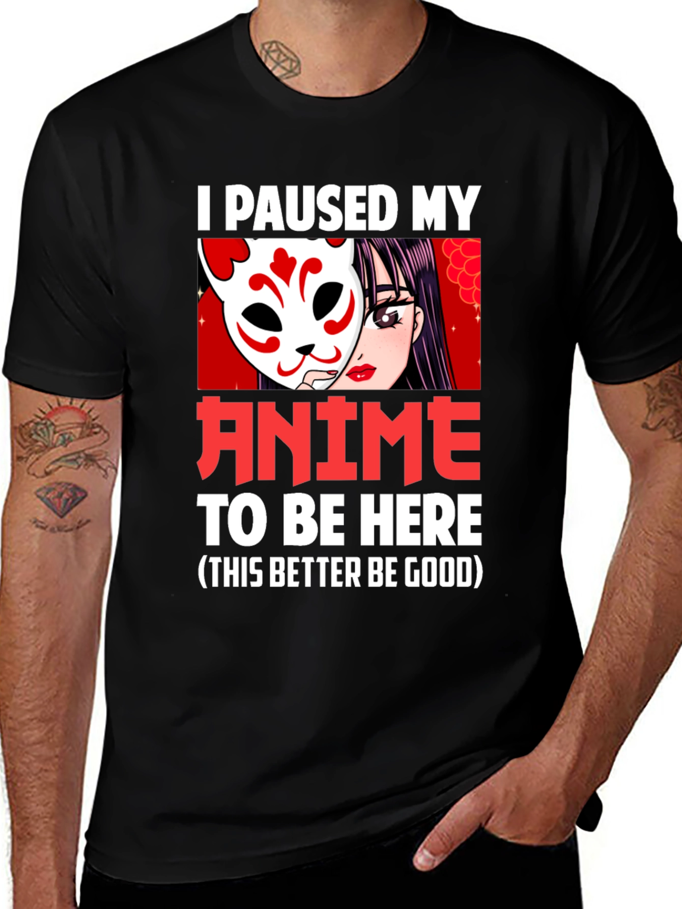 Variant 26 of Anime Lover Graphic T-Shirt - Funny Anime Pause Tee