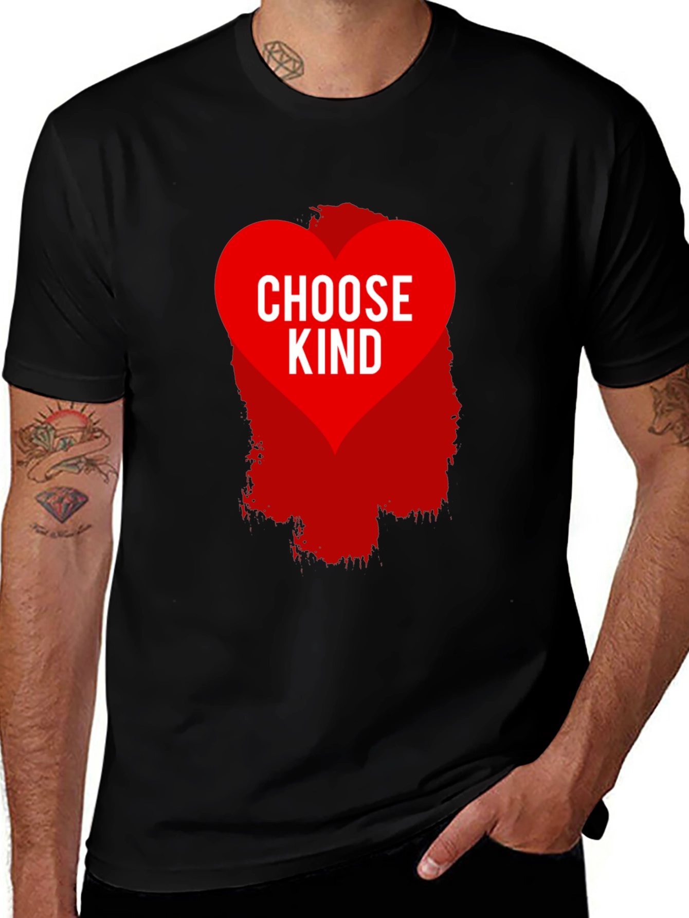 Variant 14 of Choose Kind Graphic Tee - Black Cotton Blend Shirt