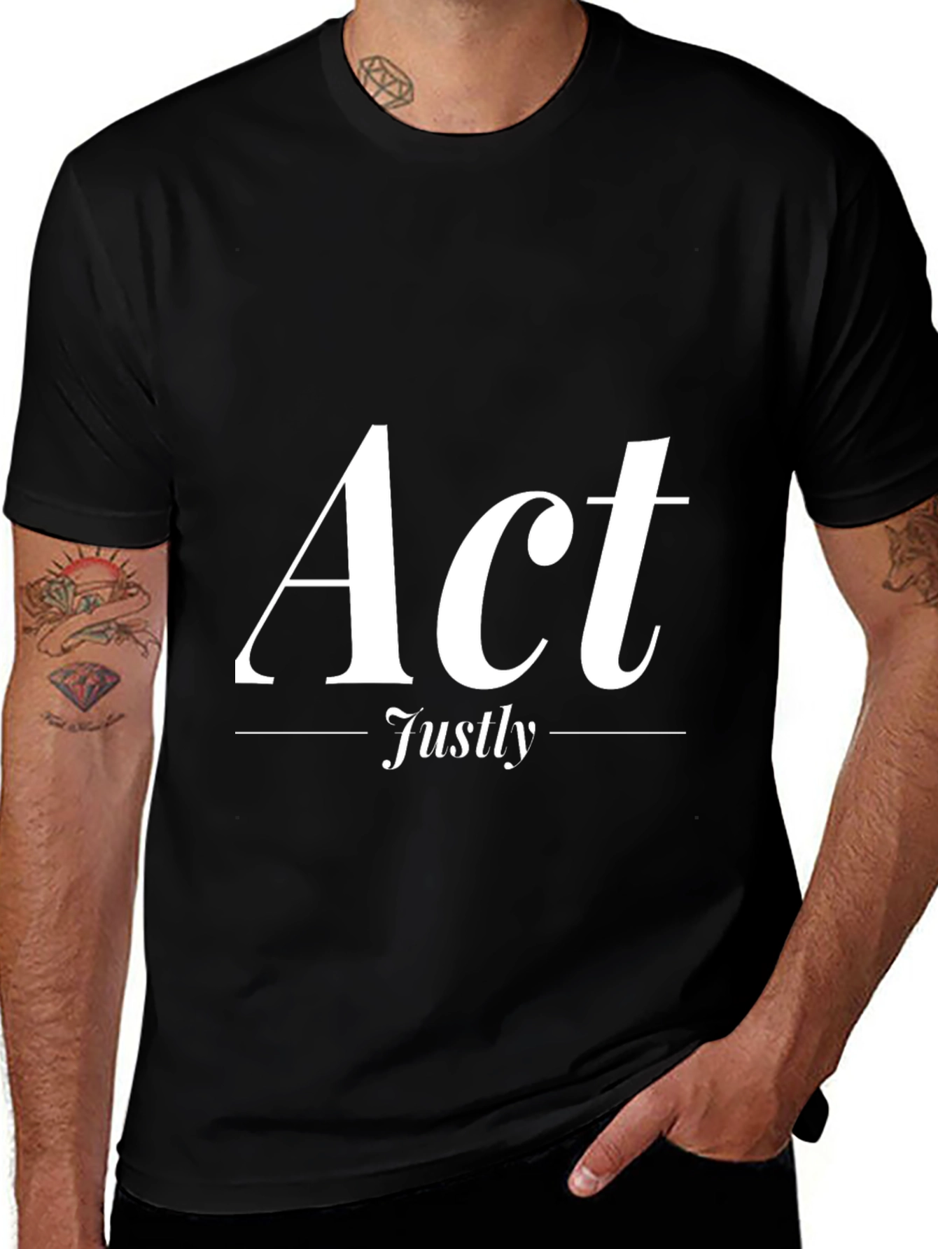 Variant 7 of Act Justly Graphic Tee - Stylish & Meaningful