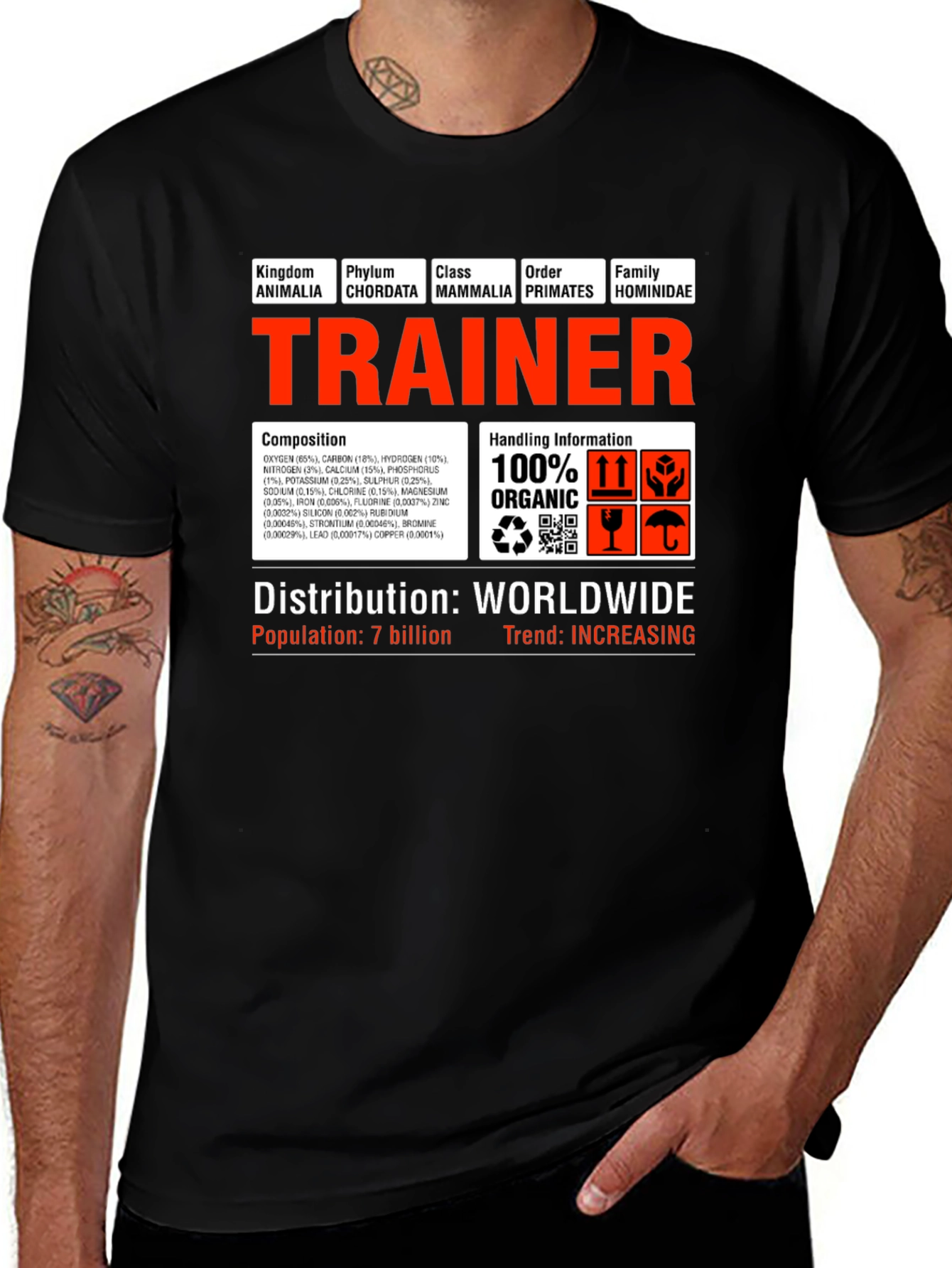 Trainer 100% Organic T-Shirt - Human Composition