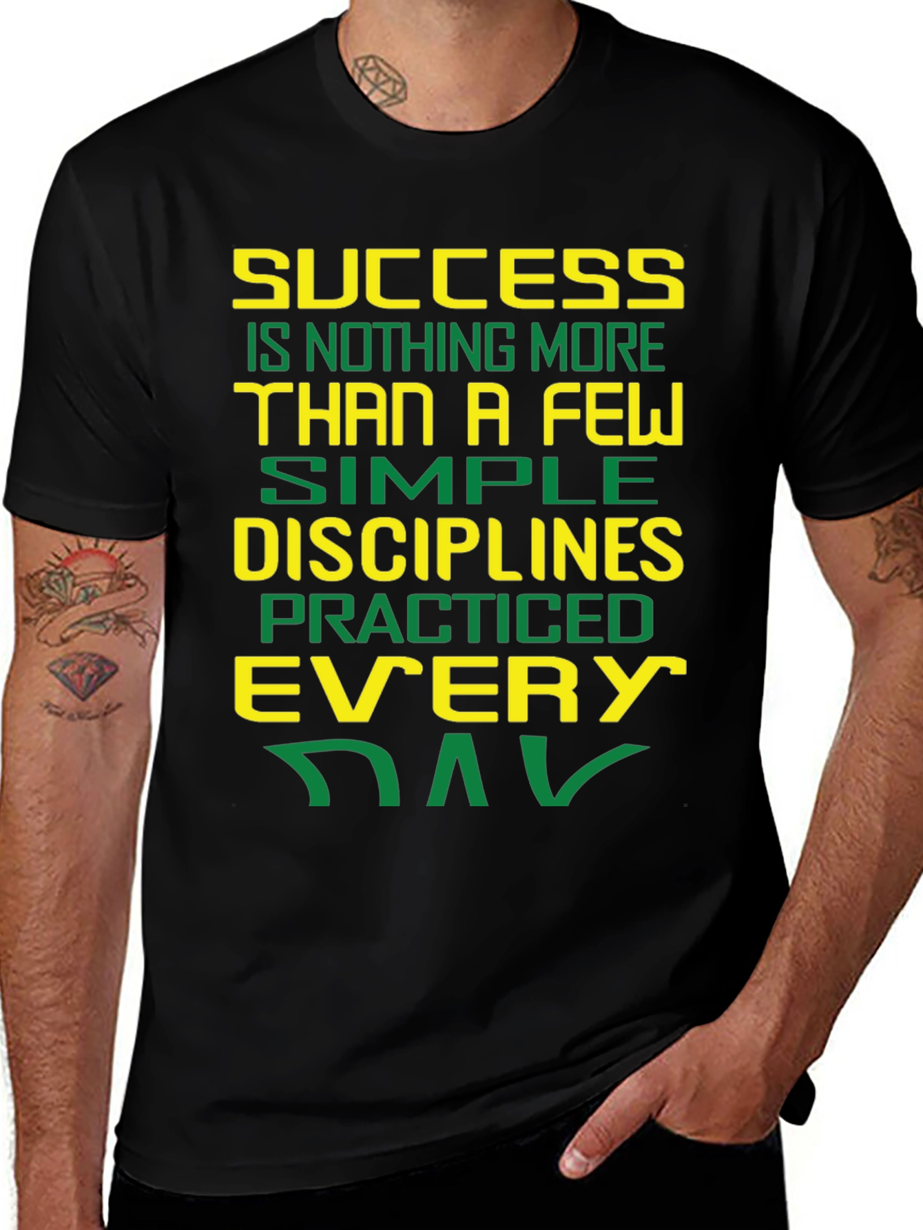 Variant 3 of Success Everyday Black Graphic T-Shirt