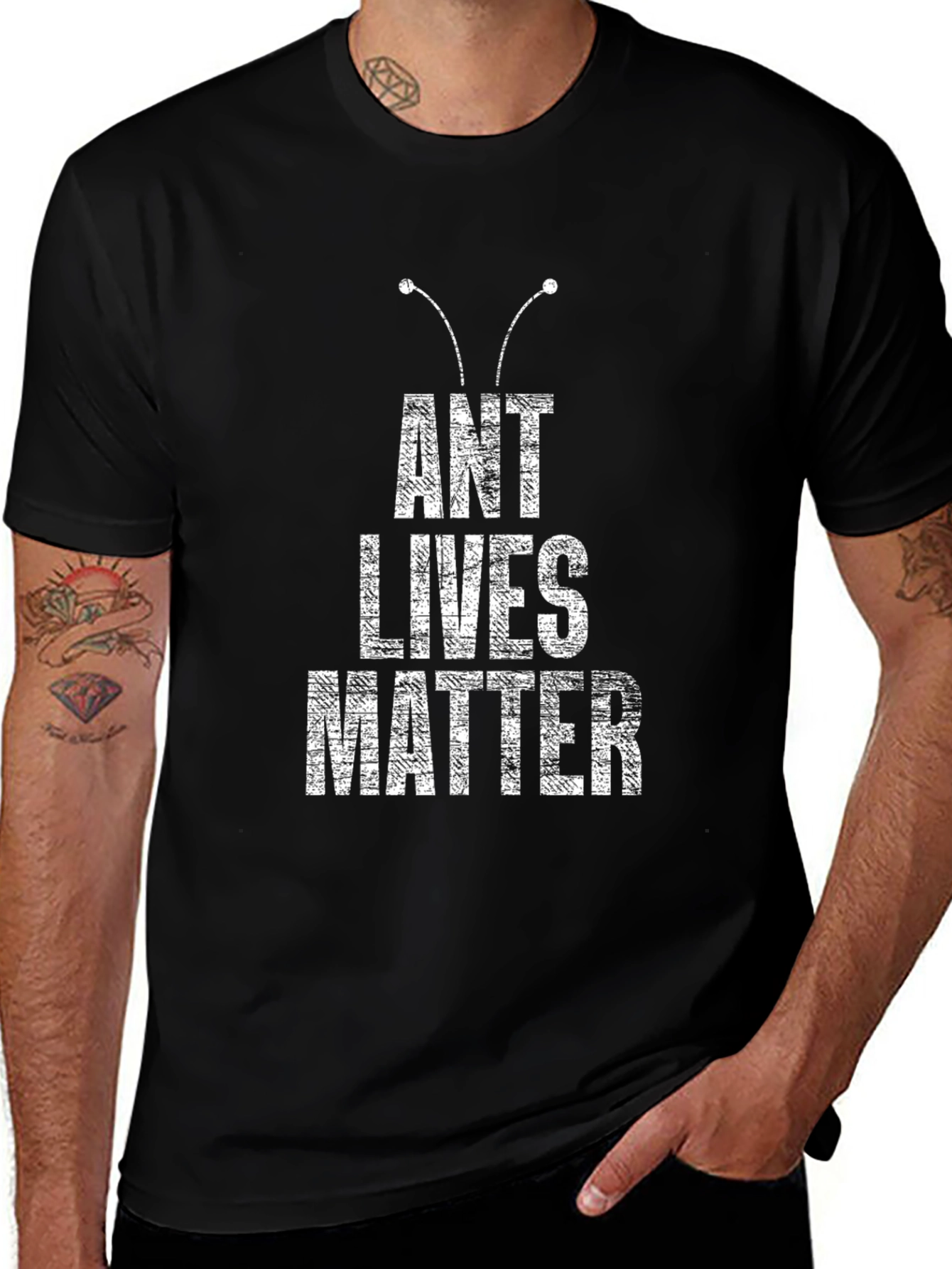 Camiseta Negra "Ant Lives Matter" para Hombre