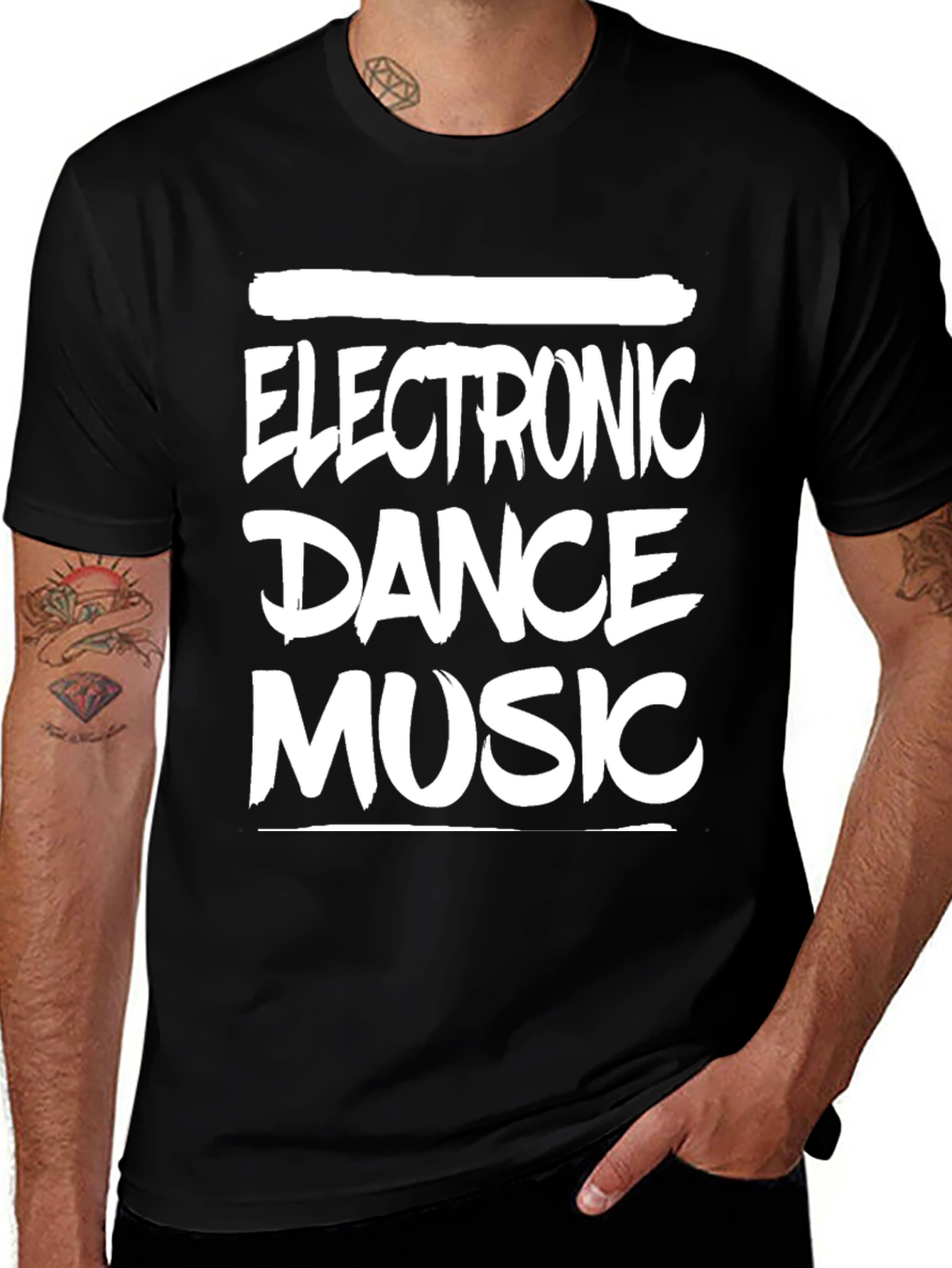 Variant 28 of Electronic Dance Music Black T-Shirt
