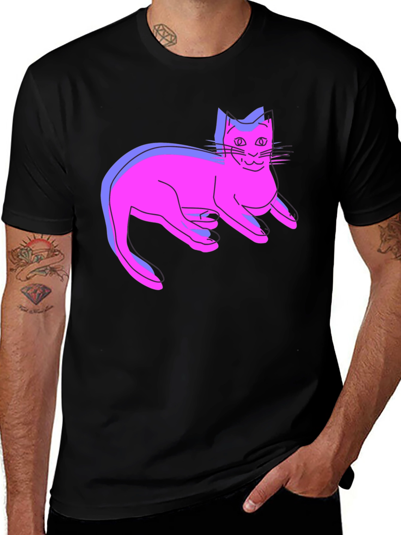 Variant 12 of Cool Cat T-Shirt - Funky Graphic Tee