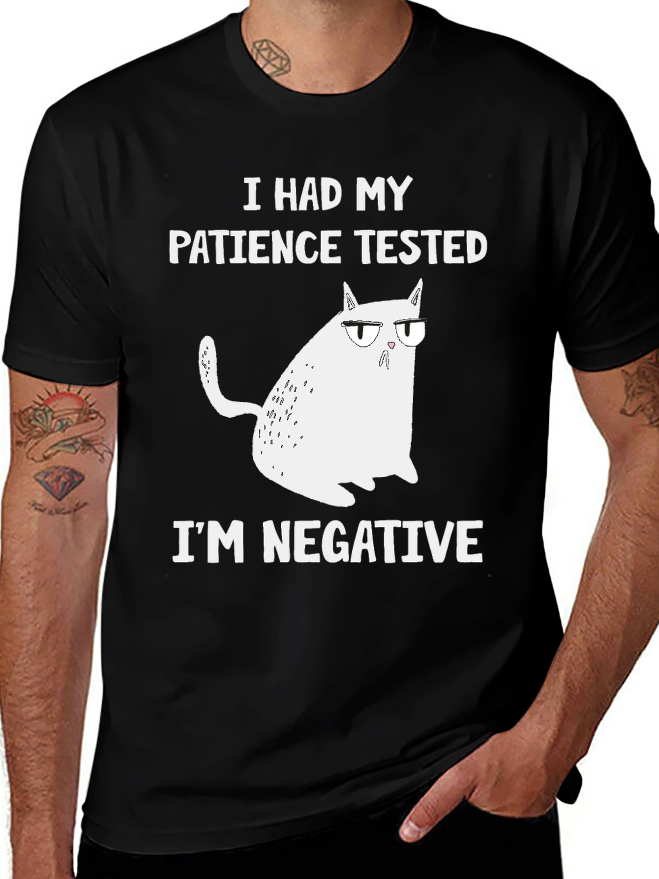 Humorous Cat T-Shirt - I Had My Patience Tested
