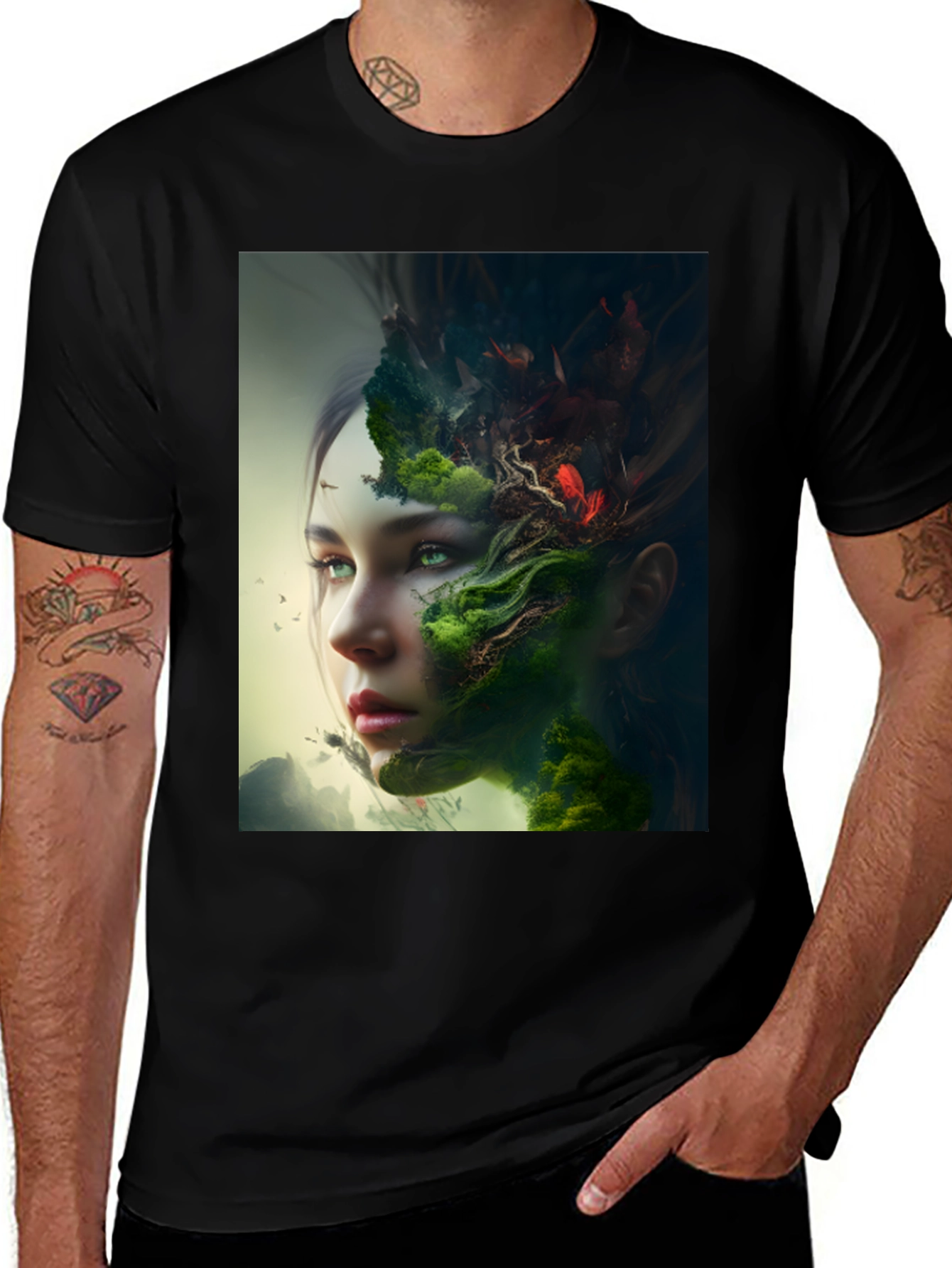 Variant 2 of Nature Woman Black Graphic Tee