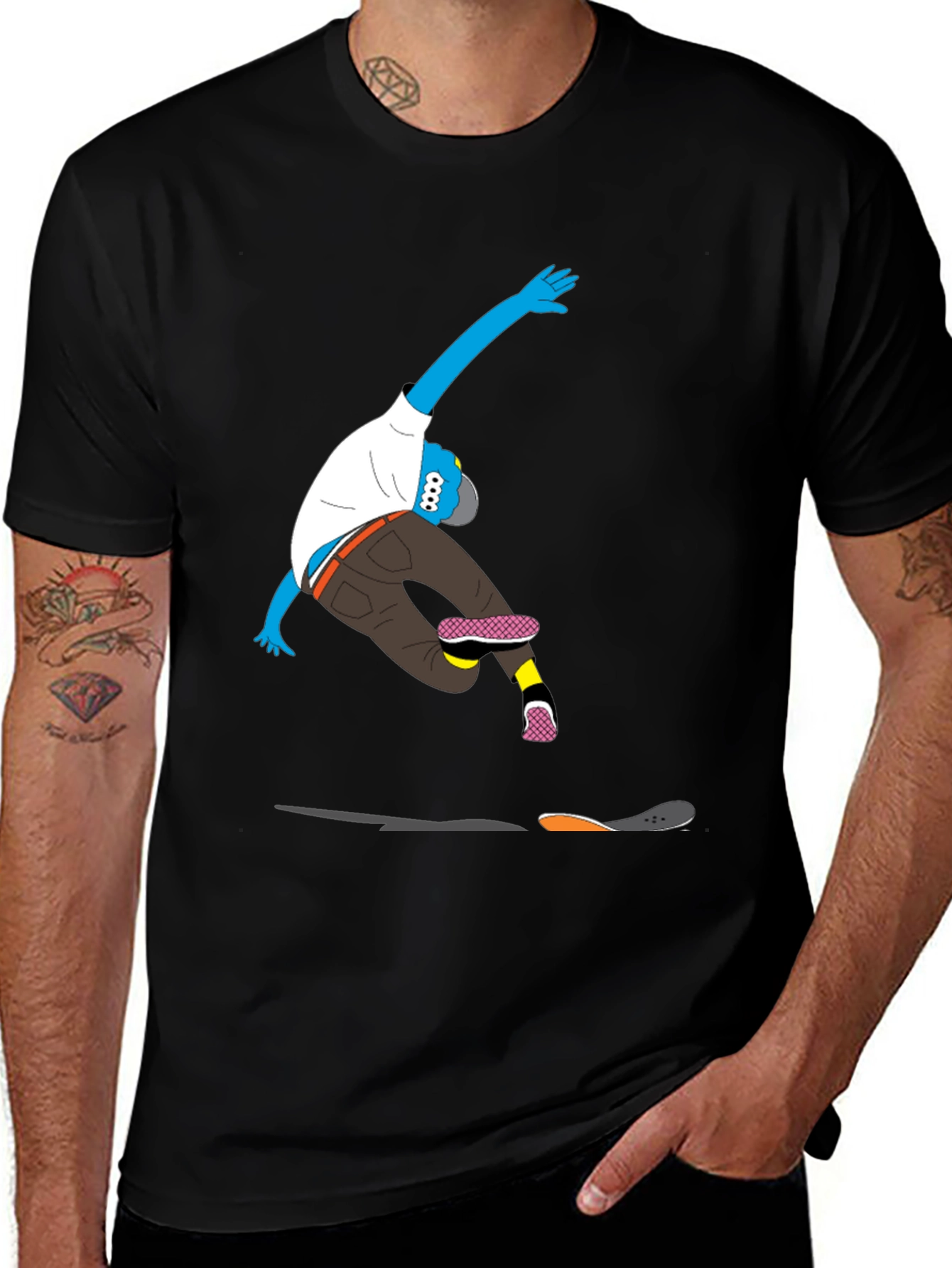 Variant 3 of Skateboarding Graphic T-Shirt - Cool Streetwear