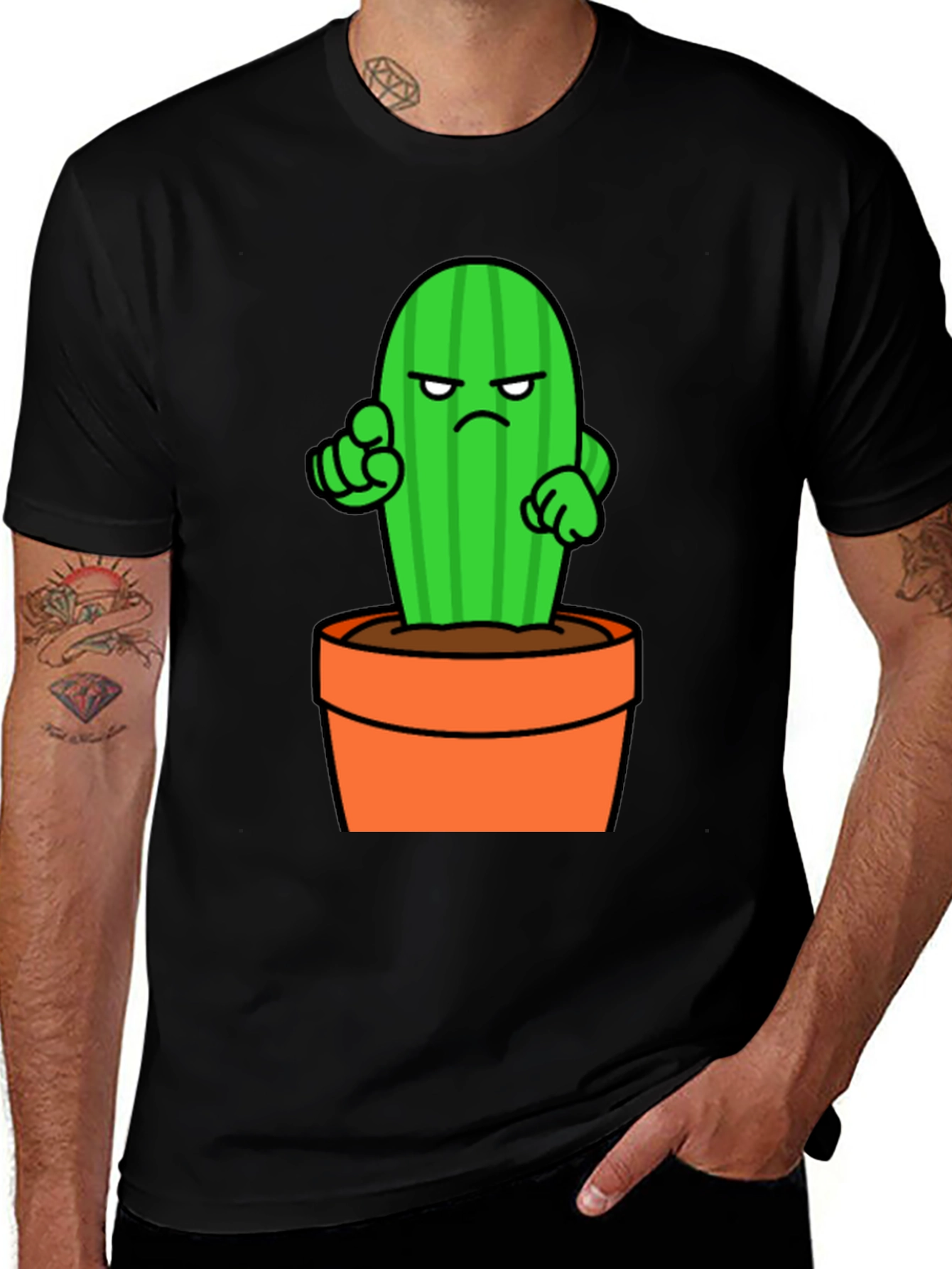 Variant 23 of Cactus Cartoon Graphic T-Shirt
