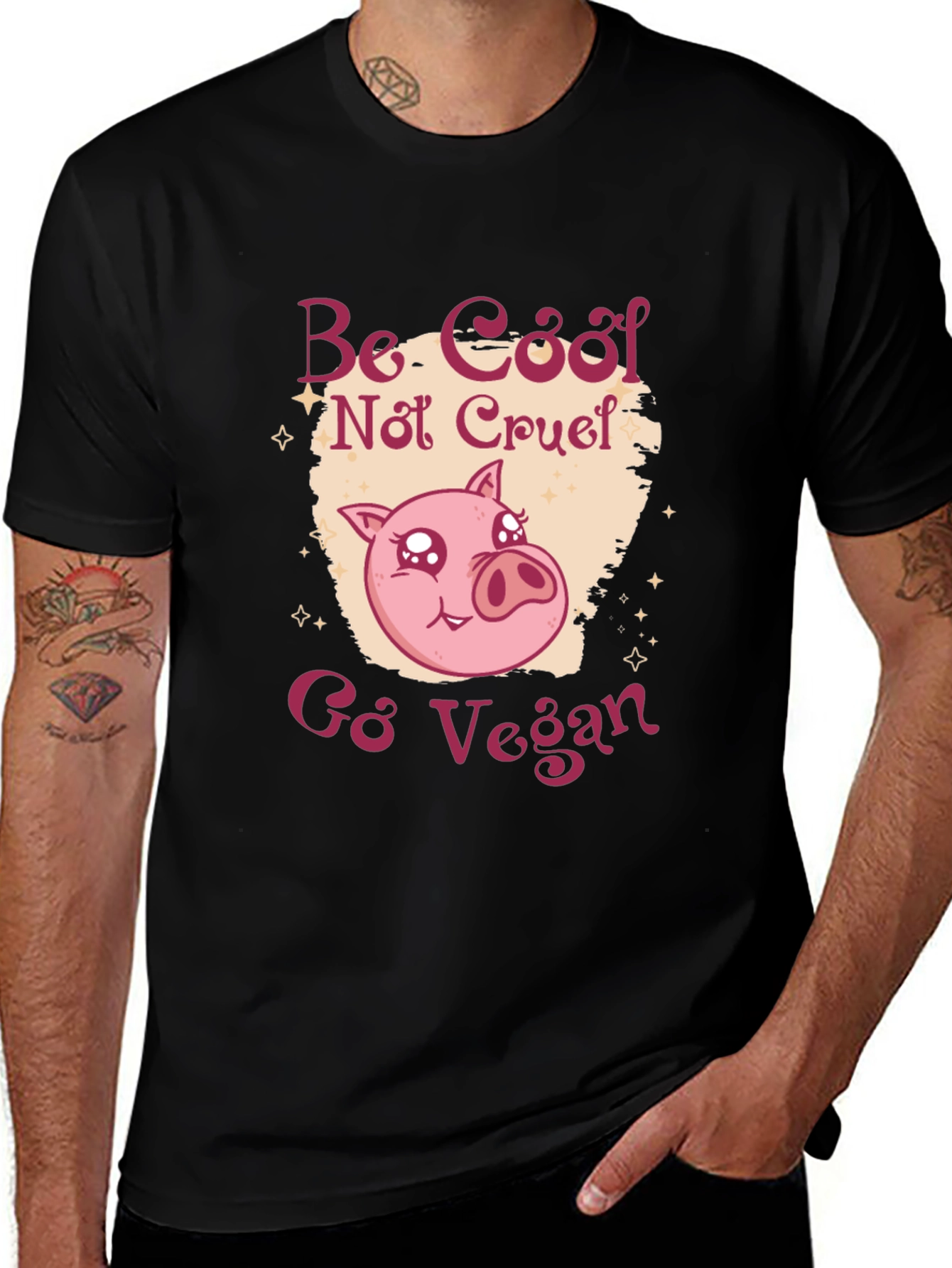 Variant 30 of Be Cool Not Cruel, Go Vegan T-Shirt