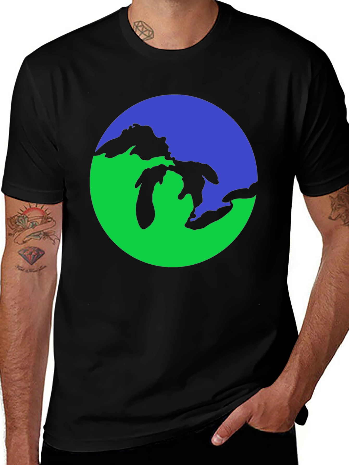 Great Lakes Graphic Tee - Black