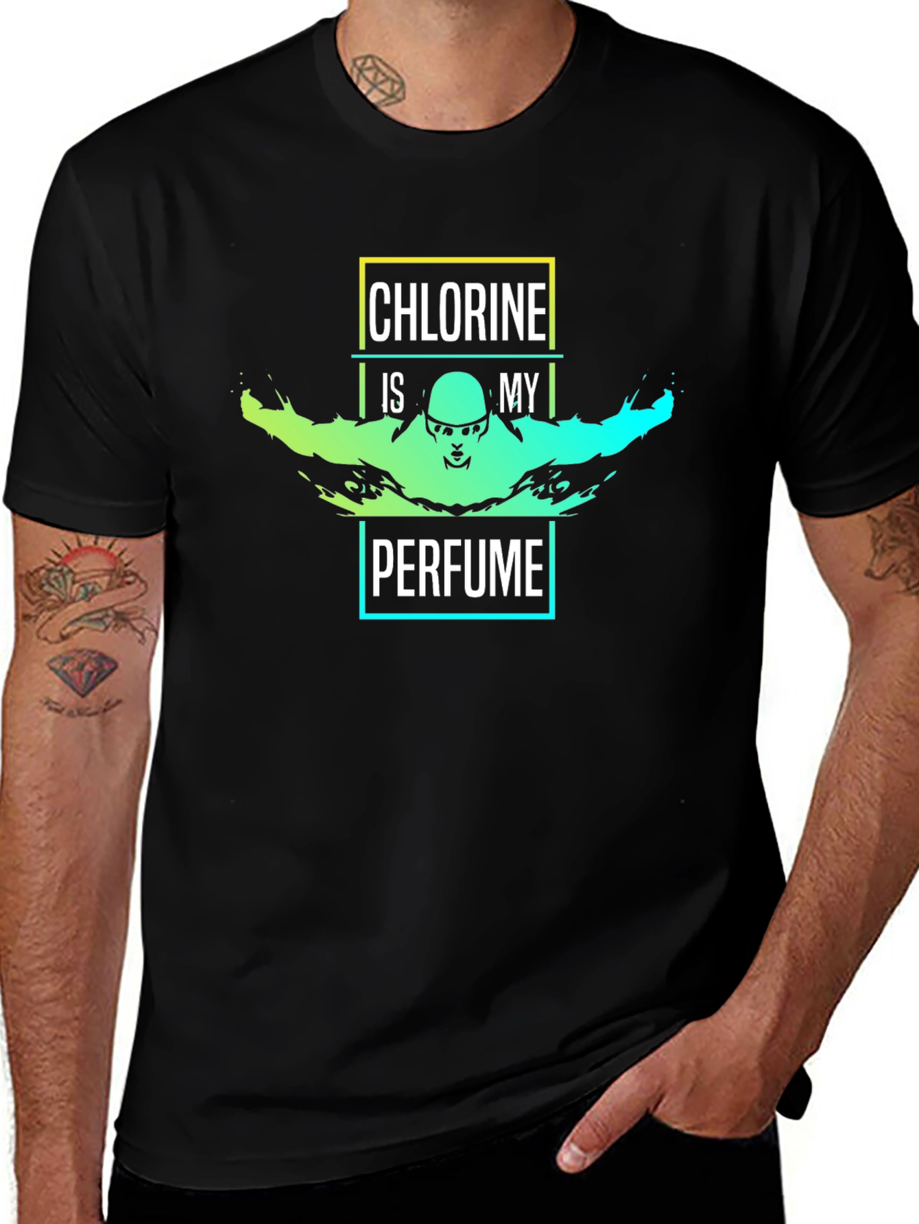 Variant 8 of Chlorine is My Perfume T-Shirt - Swim Lover Tee