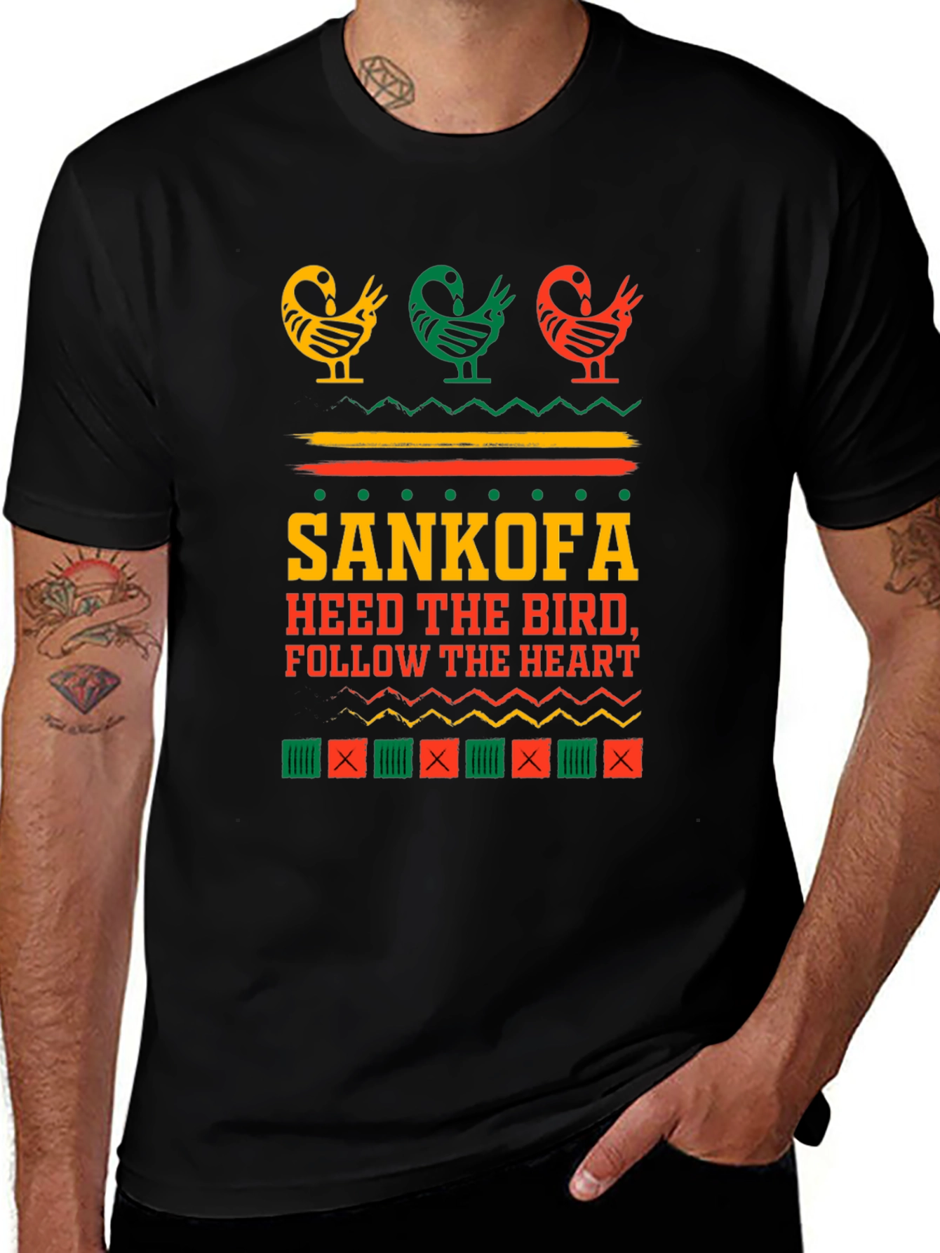 Sankofa T-Shirt: Heed the Bird, Follow the Heart