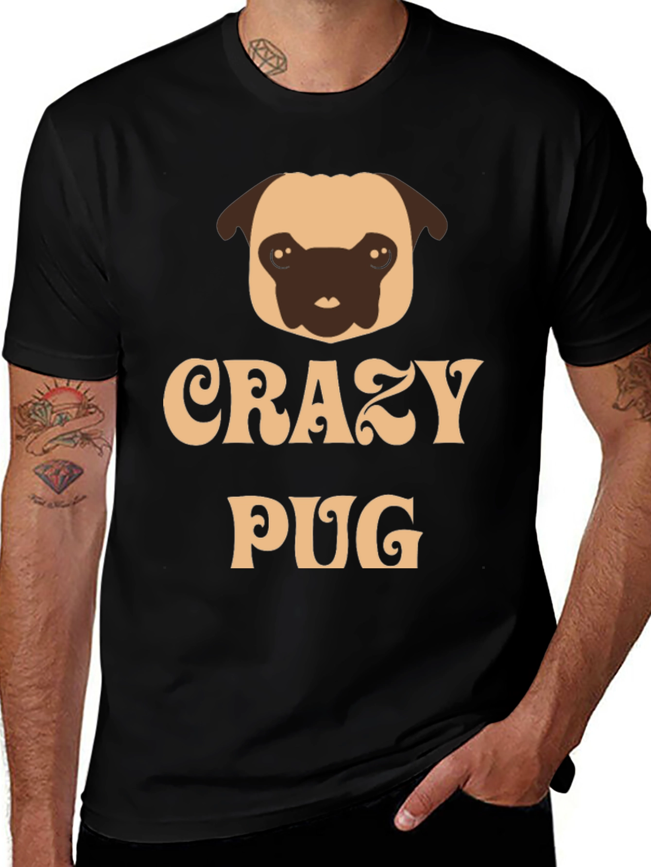Variant 22 of Crazy Pug Graphic Tee
