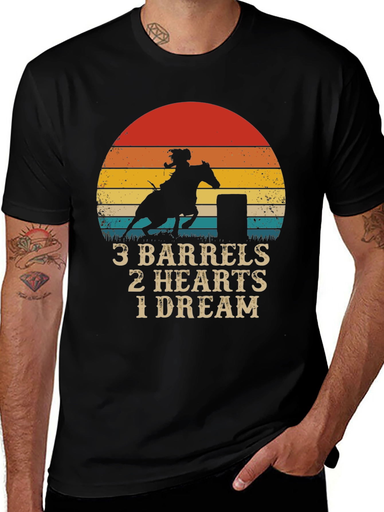 Variant 30 of 3 Barrels 2 Hearts 1 Dream Rodeo T-Shirt