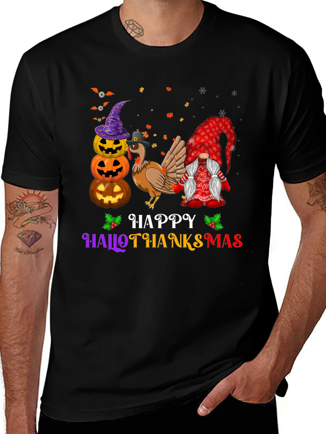Variant 9 of Happy HalloThanksMas T-Shirt