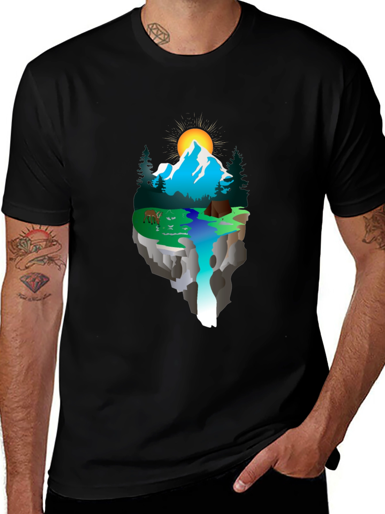 Variant 7 of Nature Scene Graphic T-Shirt - Adventure Awaits!