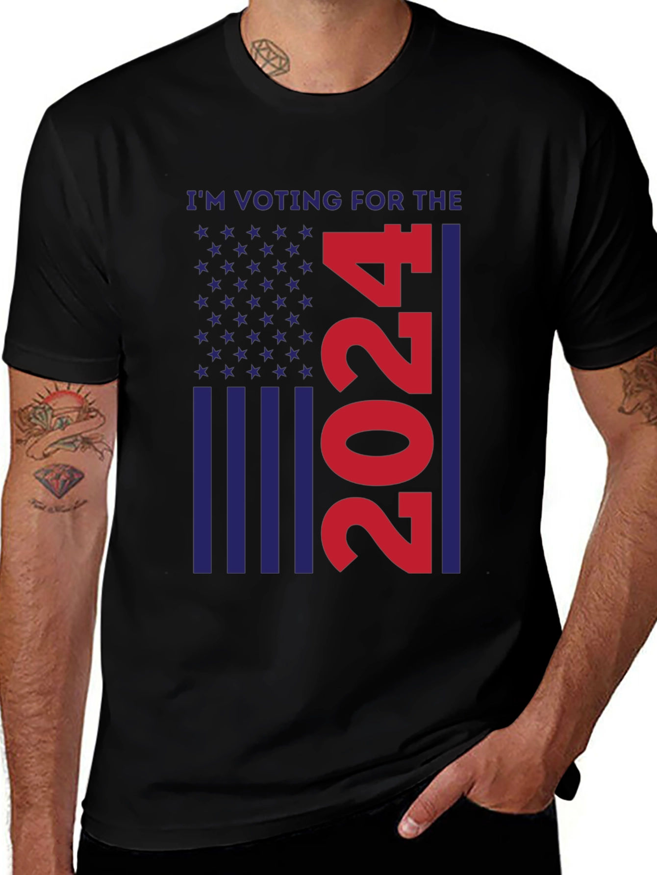Variant 24 of I'm Voting for the 2024 Patriotic Tee