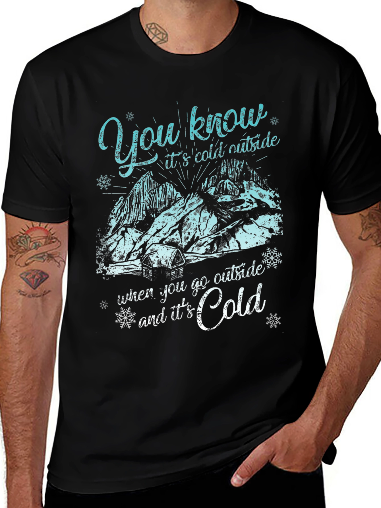 Variant 2 of Funny Cold Weather Graphic T-Shirt