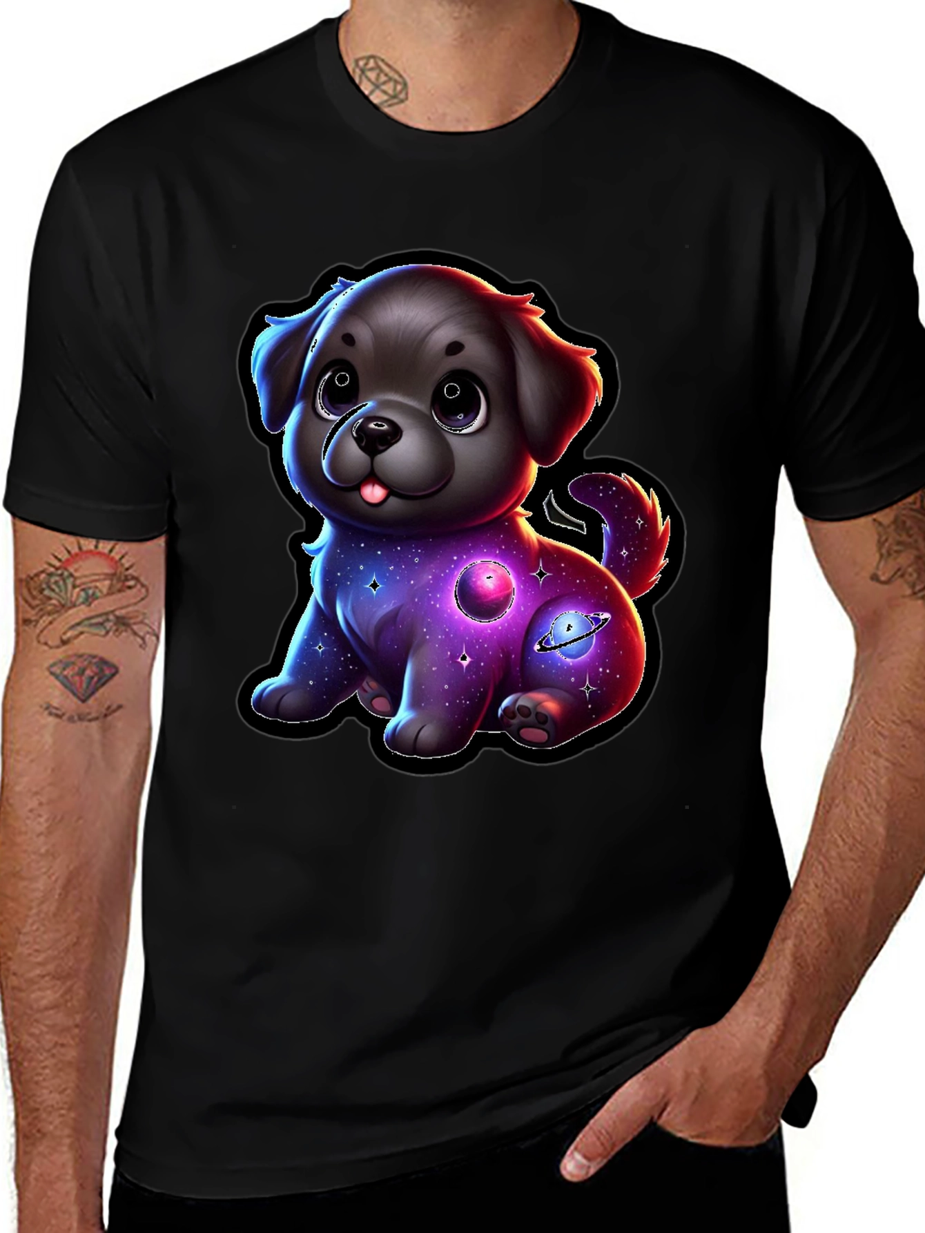 Variant 13 of Galaxy Pup T-Shirt - Cute Space Dog Tee