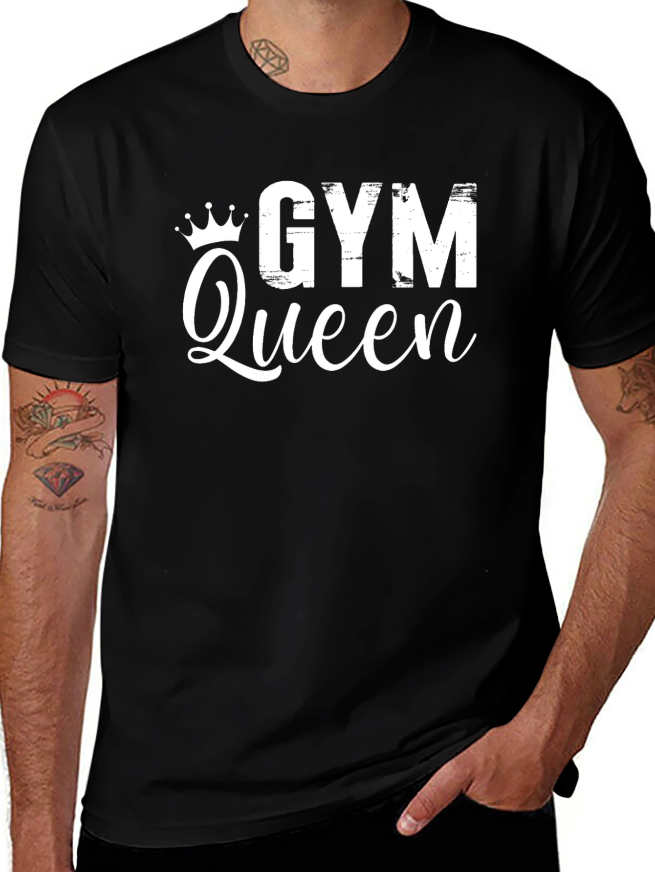 Variant 20 of Gym Queen Black Graphic Tee