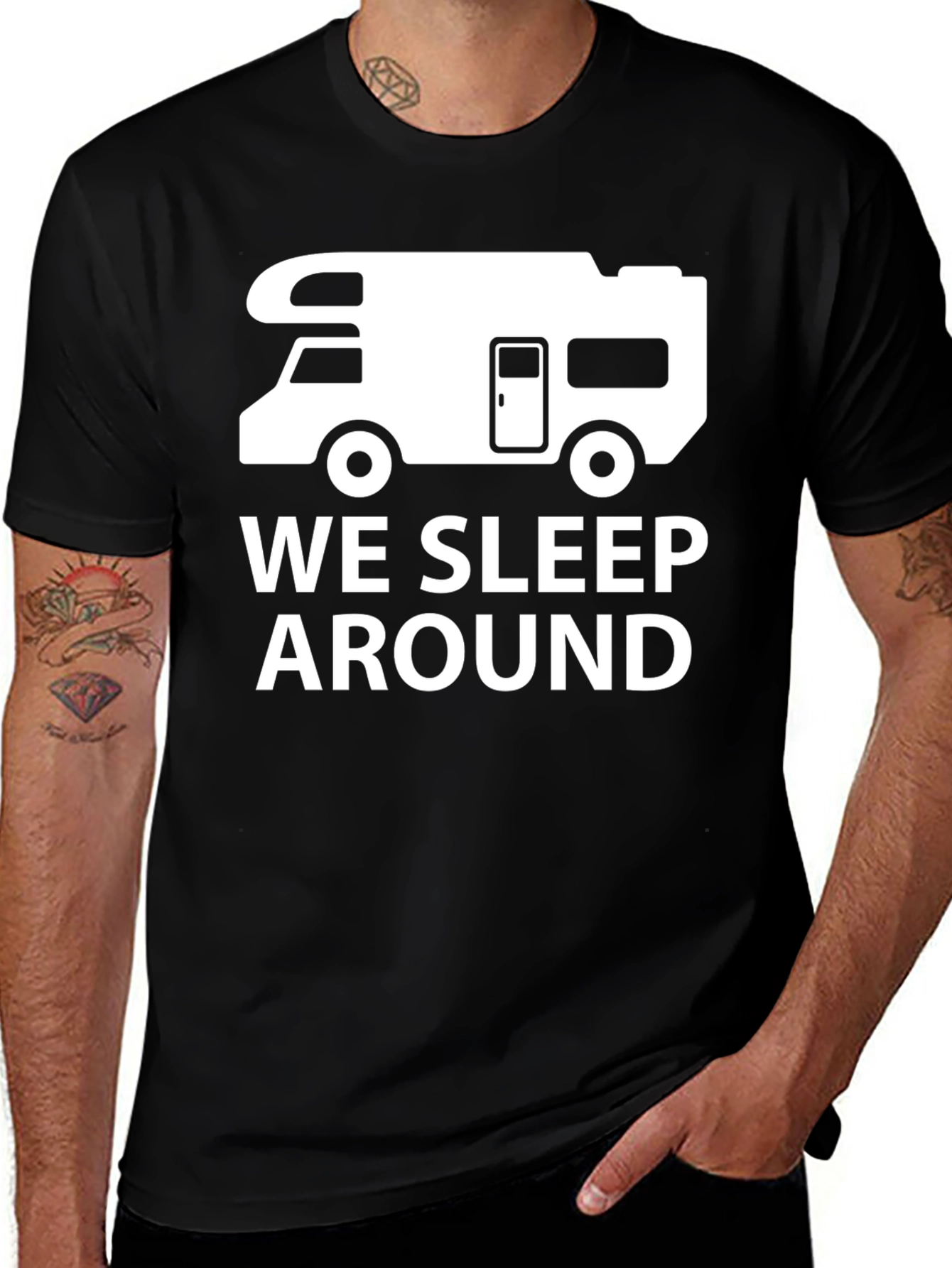 We Sleep Around RV T-Shirt - Black