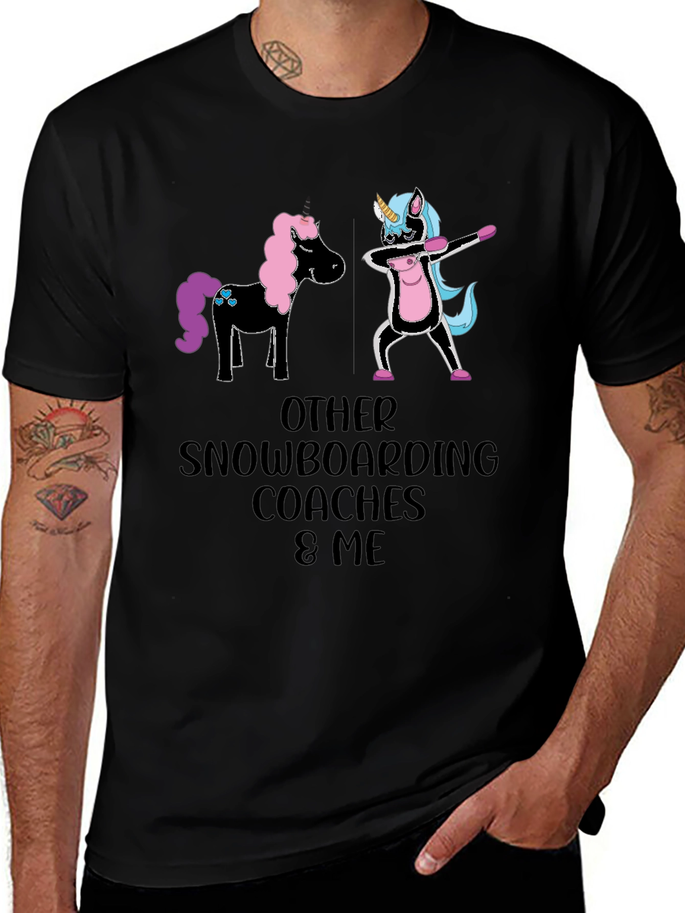 Variant 2 of Funny Snowboarding Coach Unicorn T-Shirt