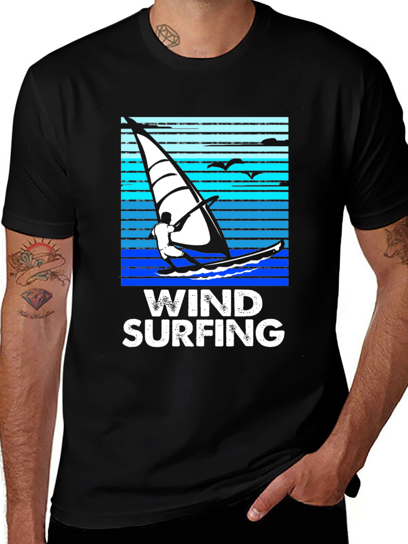 Variant 14 of Windsurfing T-Shirt | Ocean Adventure Graphic Tee