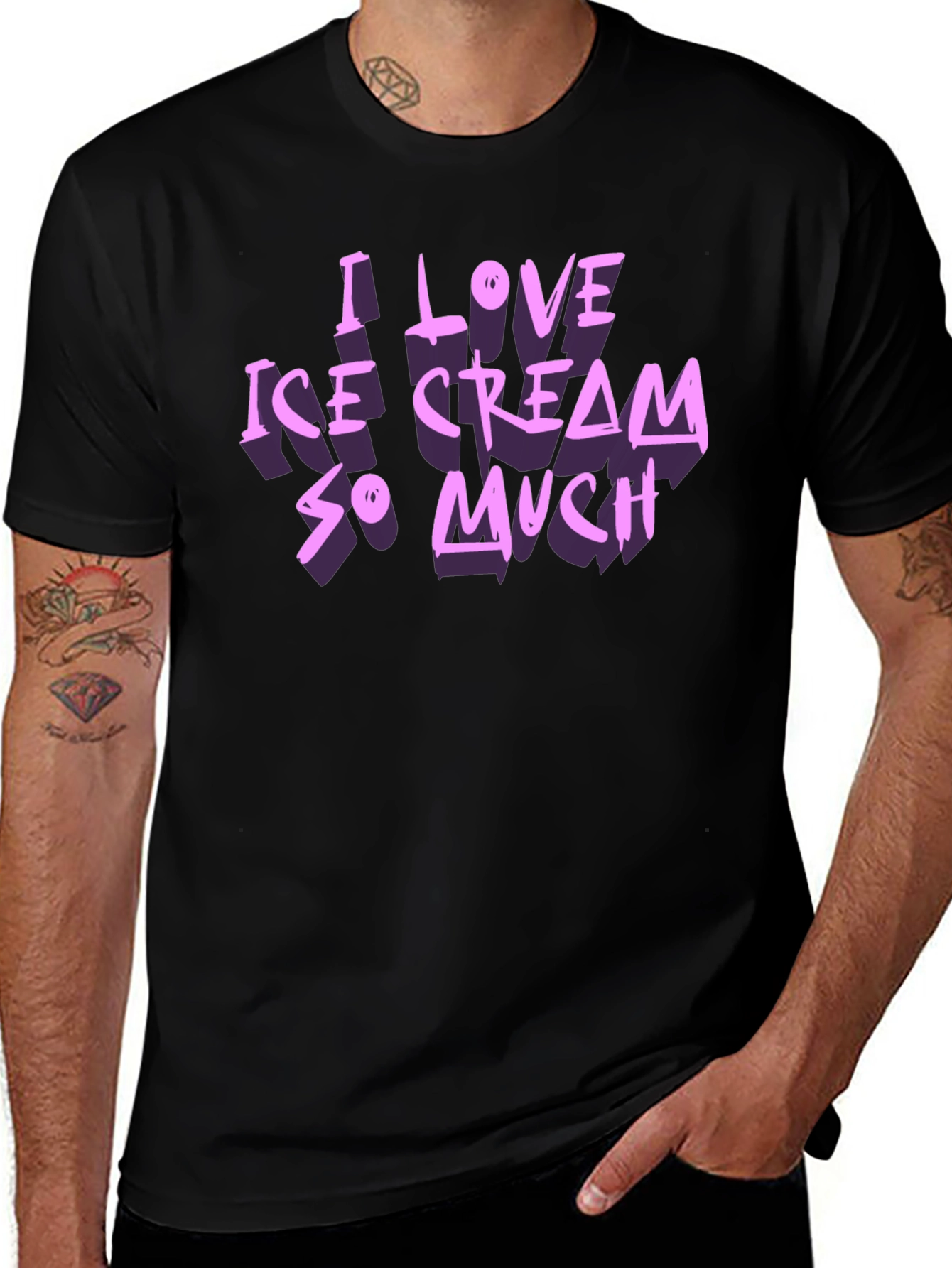 Variant 20 of I Love Ice Cream So Much Graphic T-Shirt