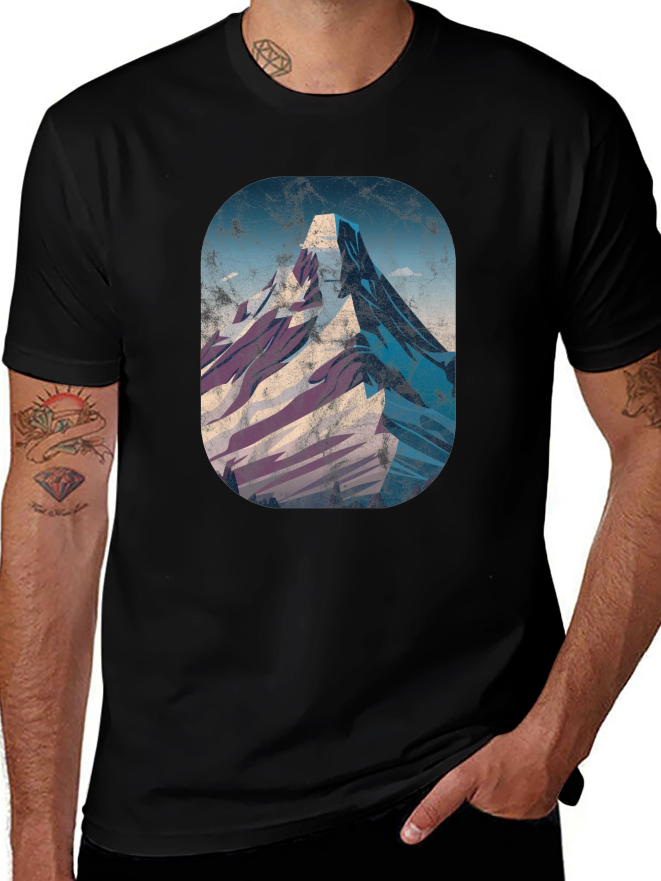 Black Mountain Graphic Tee - Distressed Print main image