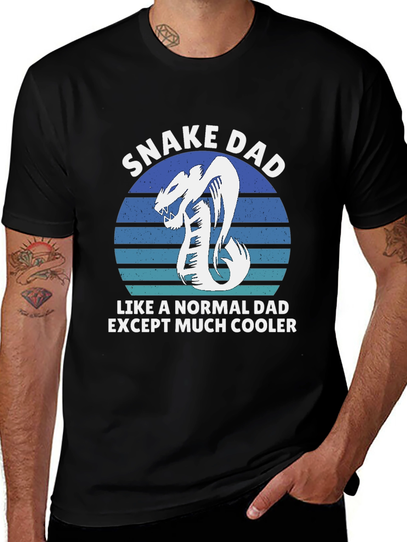 Variant 26 of Snake Dad T-Shirt - Cooler Than Normal!