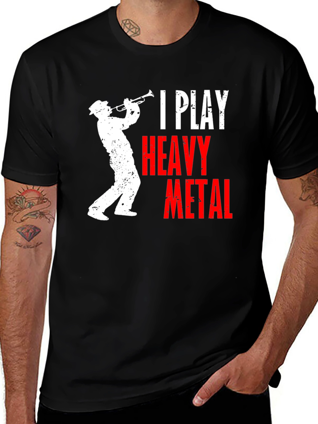 Variant 25 of I Play Heavy Metal T-Shirt - Musician Humor Tee