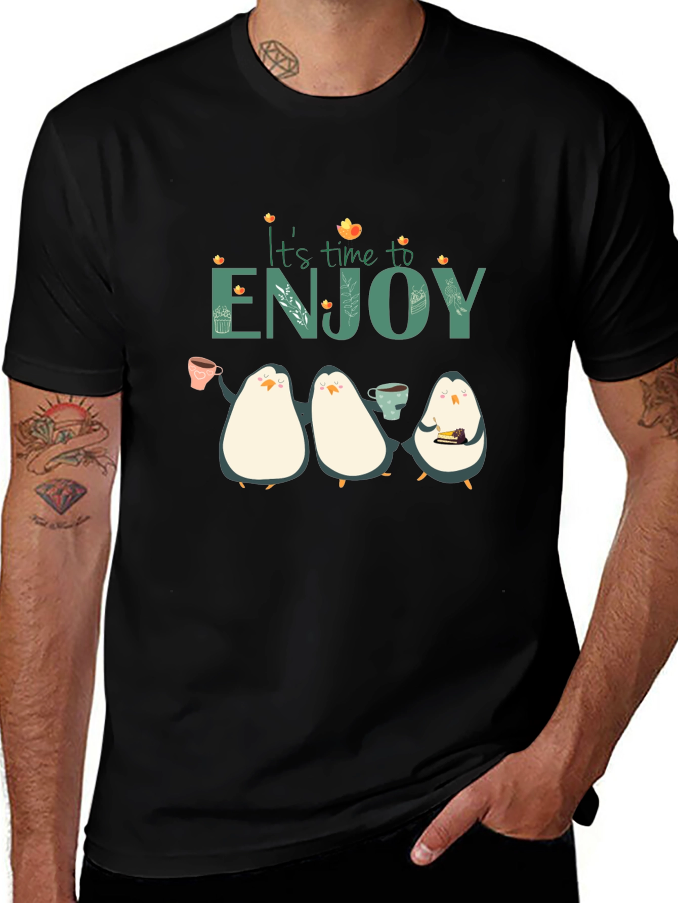 Variant 6 of It's Time To Enjoy Penguin T-Shirt