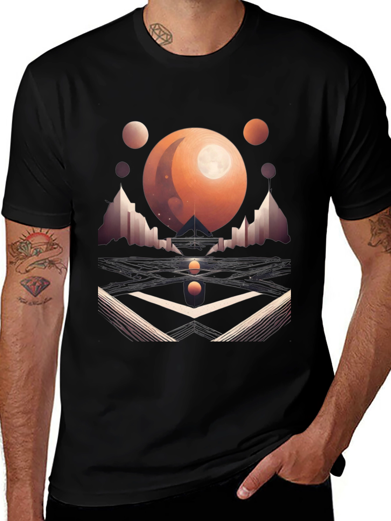 Variant 22 of Geometric Galaxy T-Shirt - Modern Graphic Tee