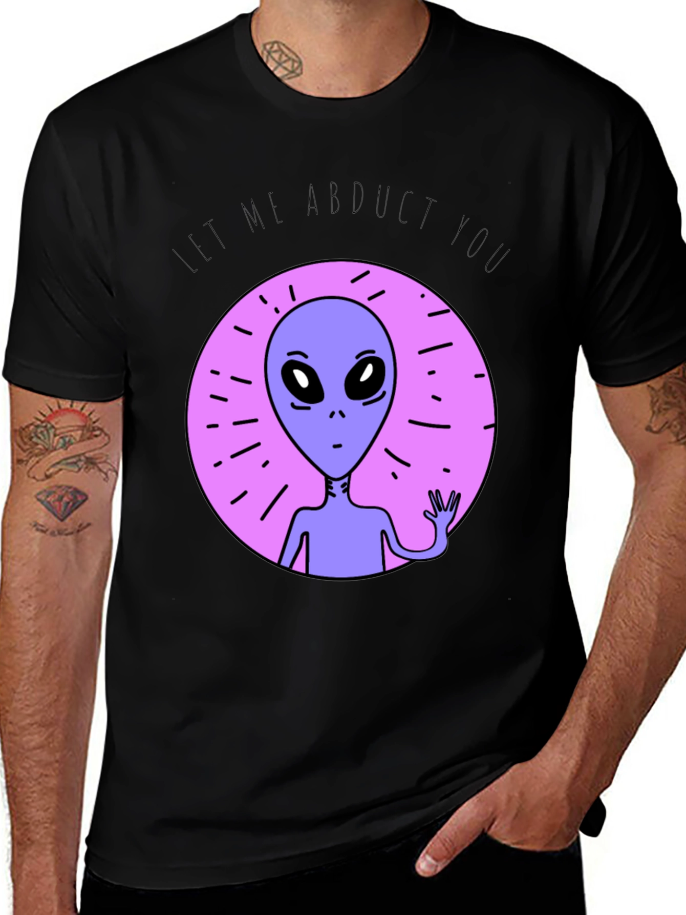 Variant 19 of Abduction Alien Graphic Print Tee