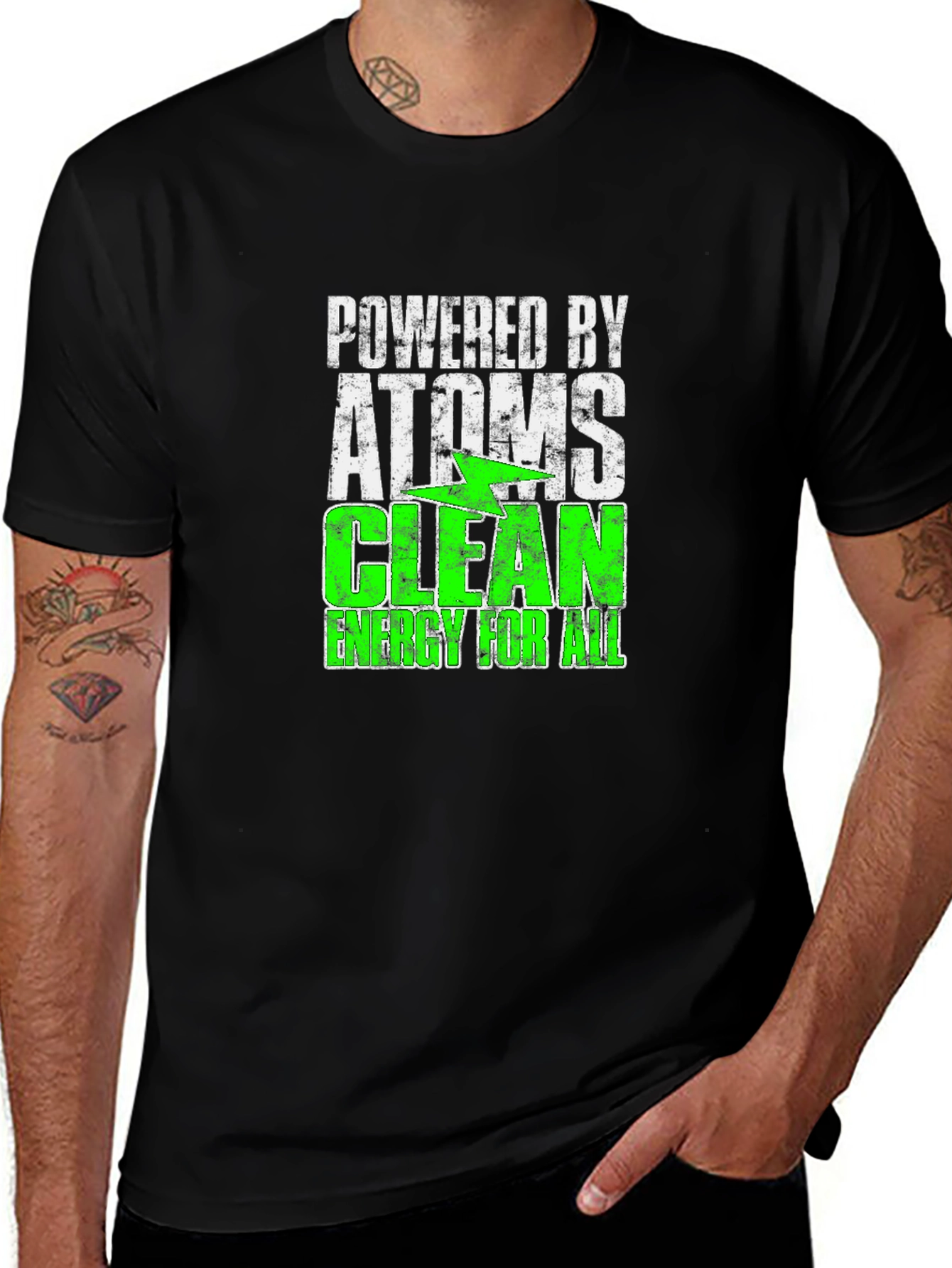 Powered By Atoms T-Shirt - Clean Energy Tee