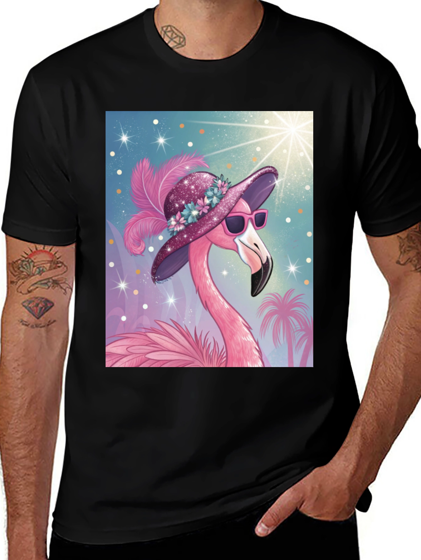 Variant 24 of Flamingo Graphic Tee - Tropical Style