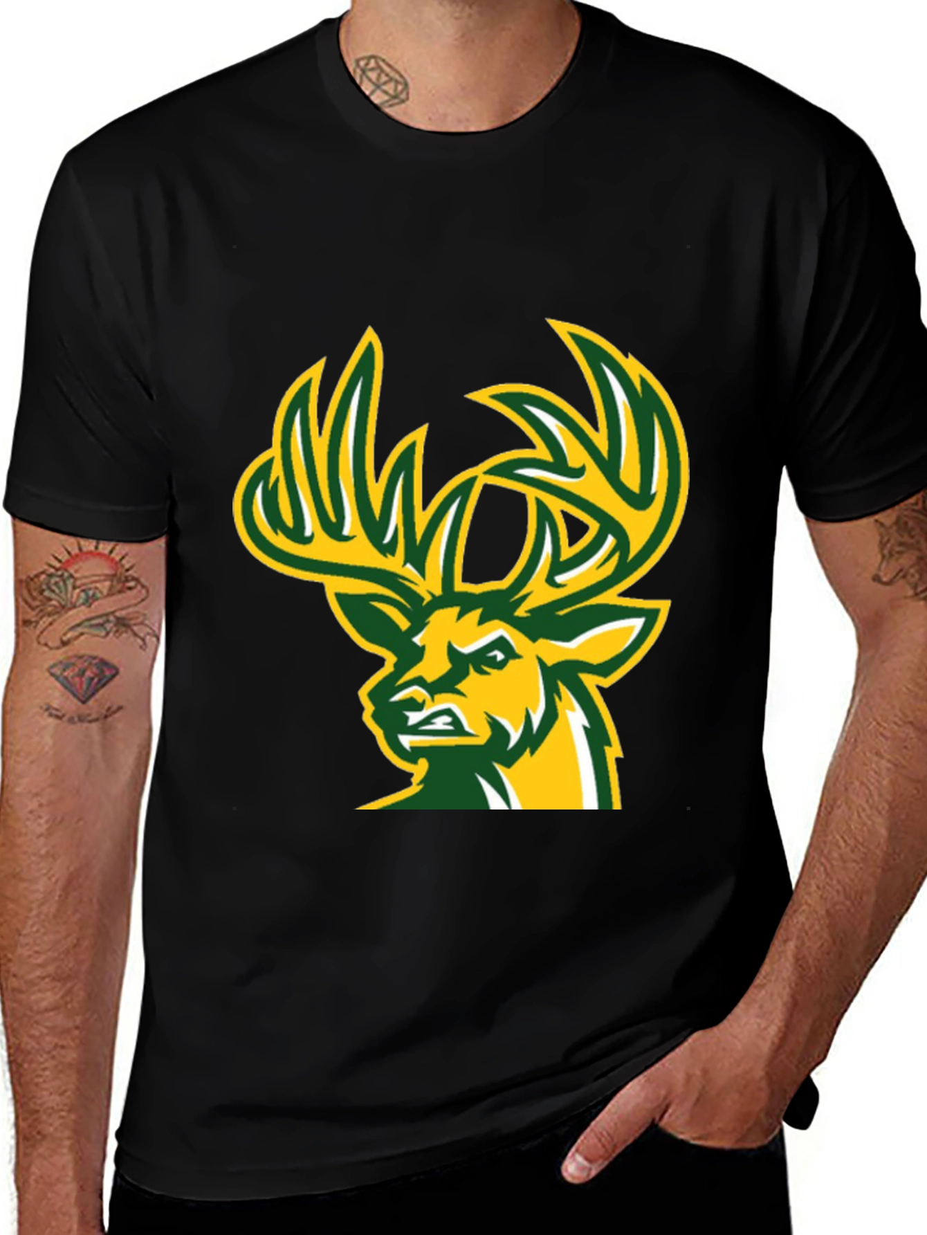 Variant 19 of Buck Logo Graphic Tee - Classic Black