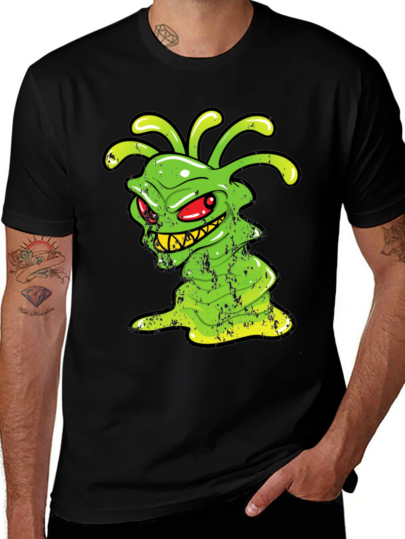 Variant 17 of Green Alien Monster Graphic T-Shirt