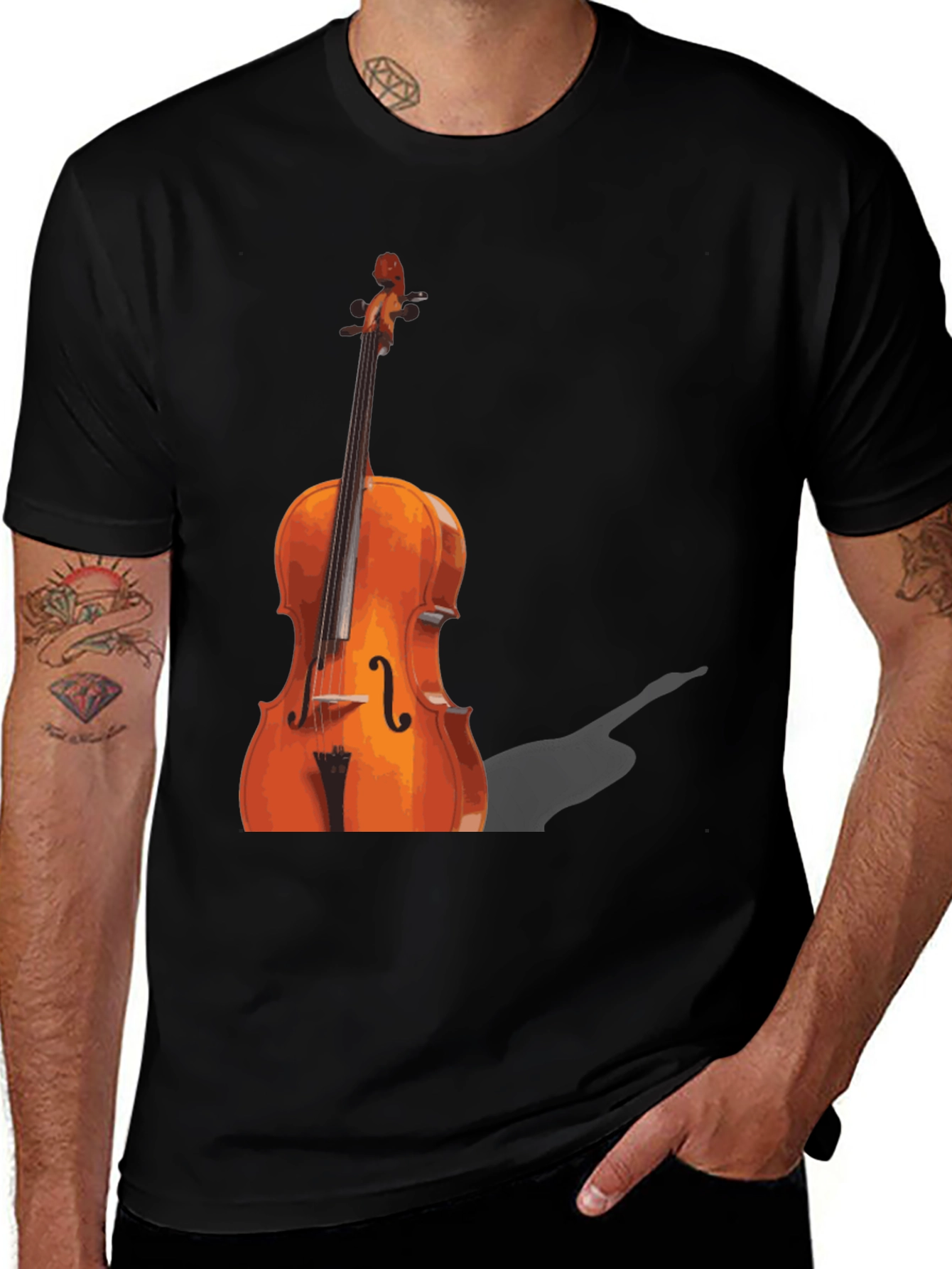 Variant 13 of Cello T-Shirt: Musical Instrument Graphic Tee