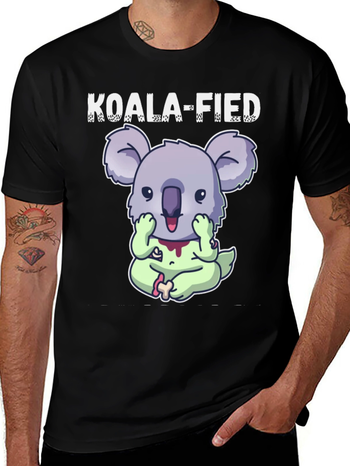Variant 16 of Koala-Fied Zombie Cartoon T-Shirt