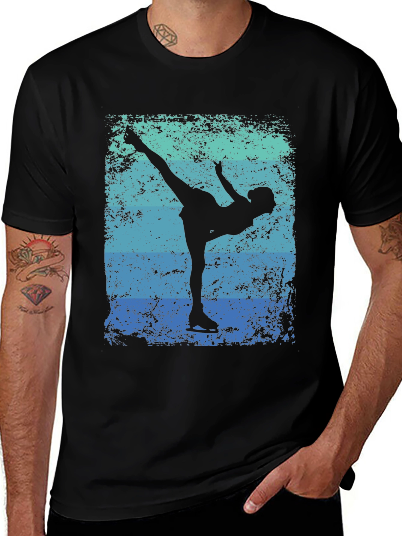 Variant 23 of Figure Skater Silhouette Graphic Tee