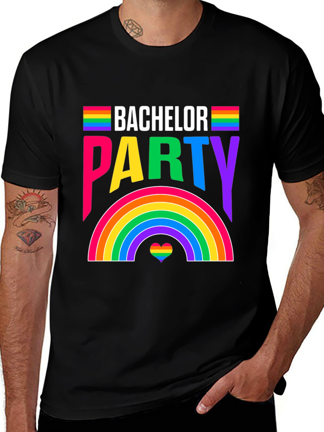 Variant 14 of Bachelor Party Rainbow Pride T-Shirt