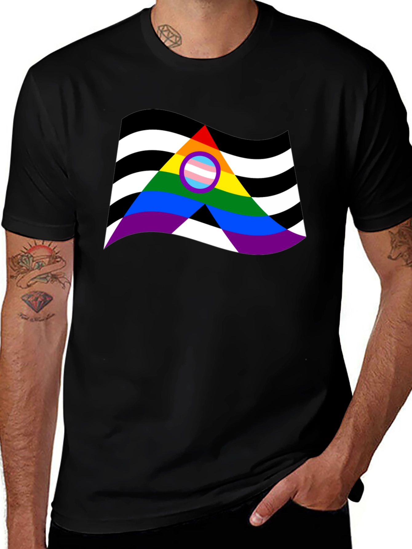 Variant 17 of Straight Ally Pride T-Shirt
