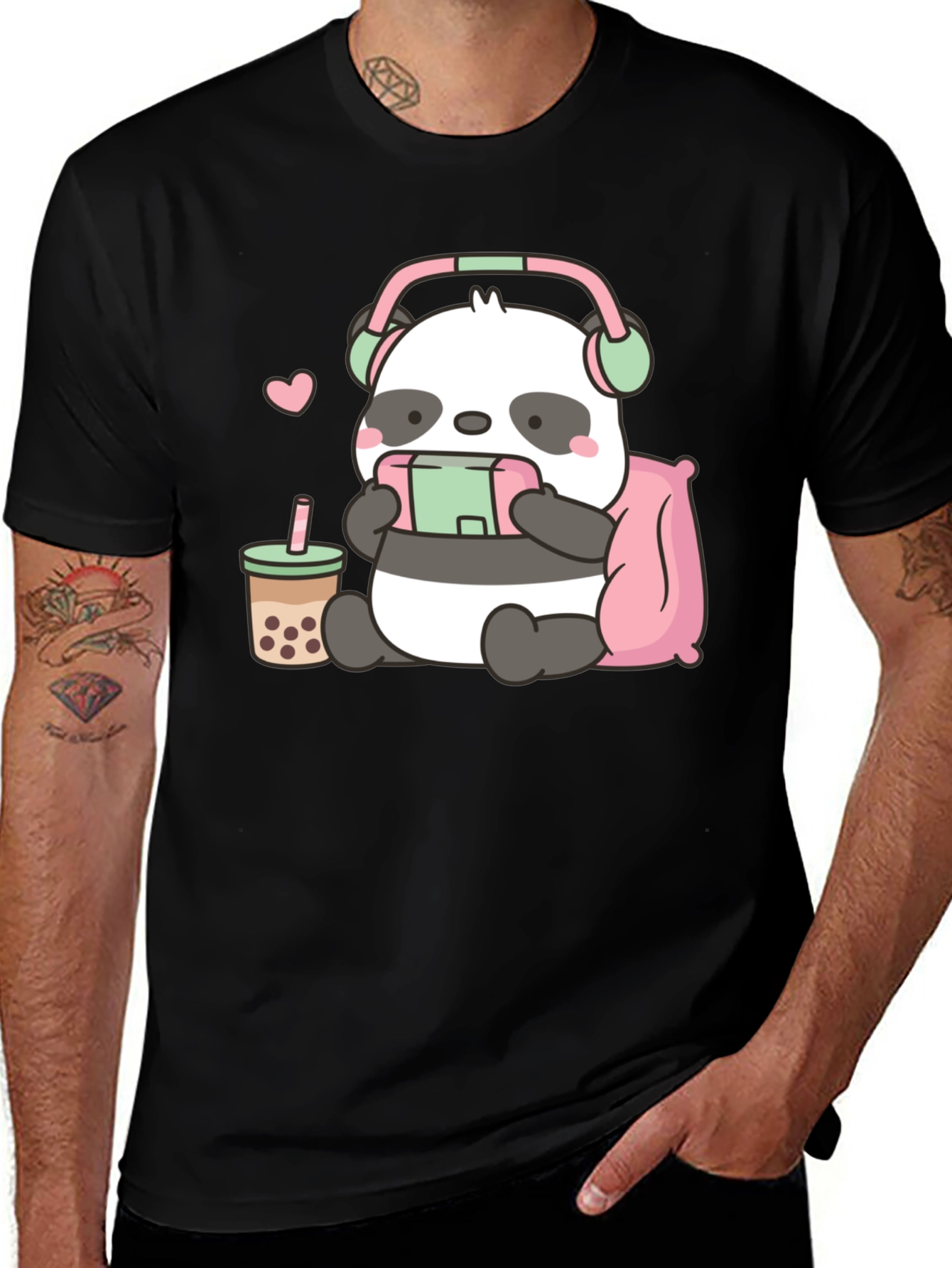 Variant 14 of Gamer Panda Graphic T-Shirt - Casual & Fun Style